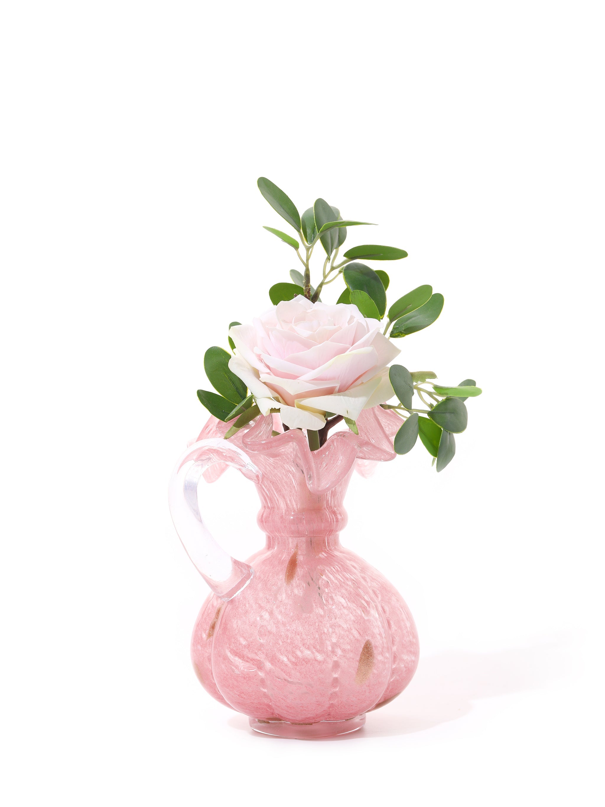Rosy Dawn Ruffled Vases, Set of 2