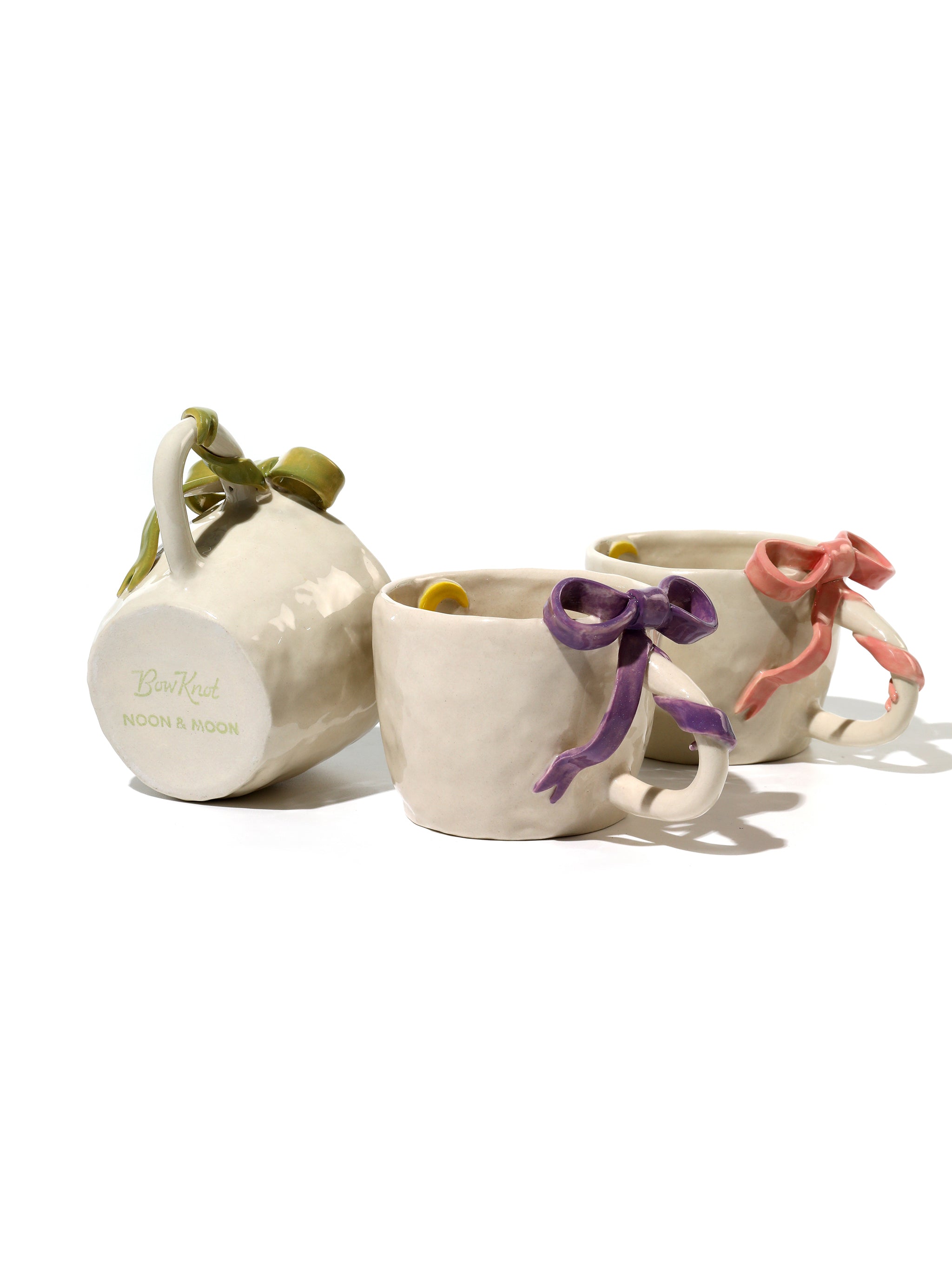 BowKnot Coffee Duo Mugs, Set of 2