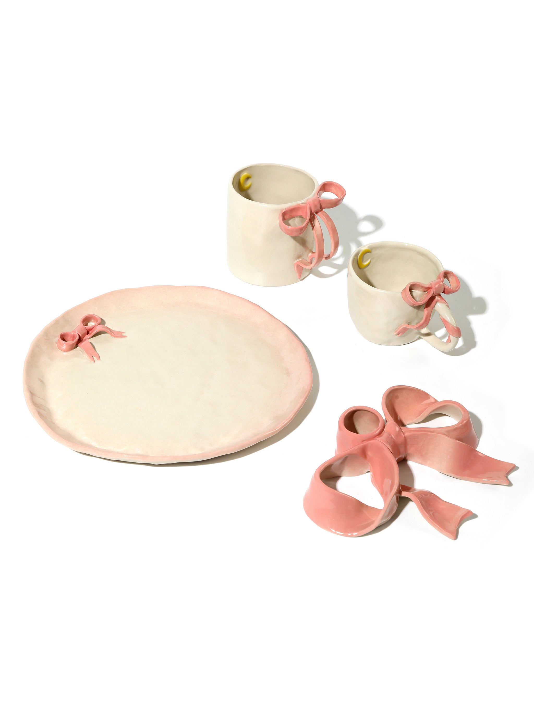 BowKnot Dinner Plate, Blush Pink