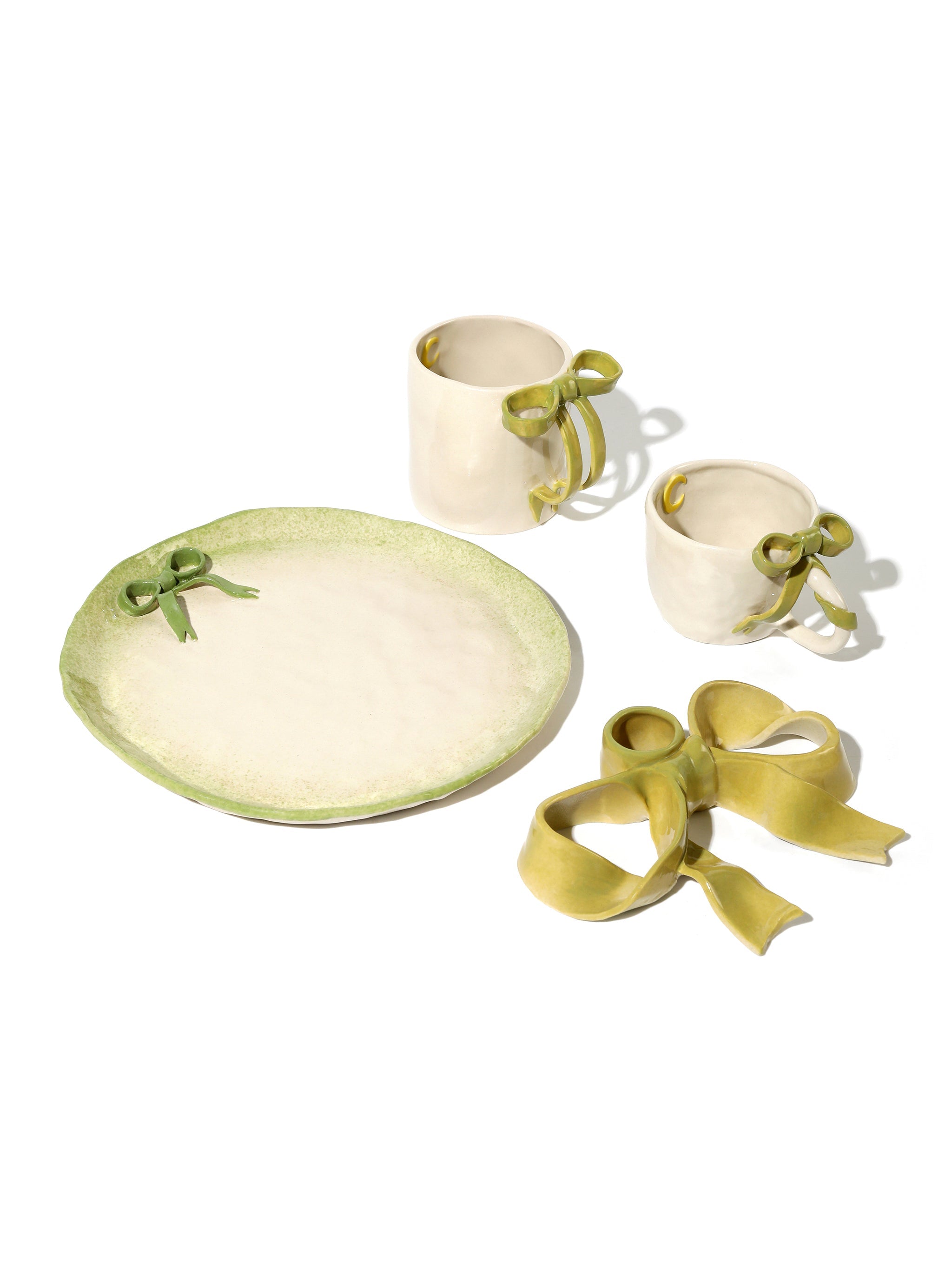 BowKnot Coffee Cup, Olive Green