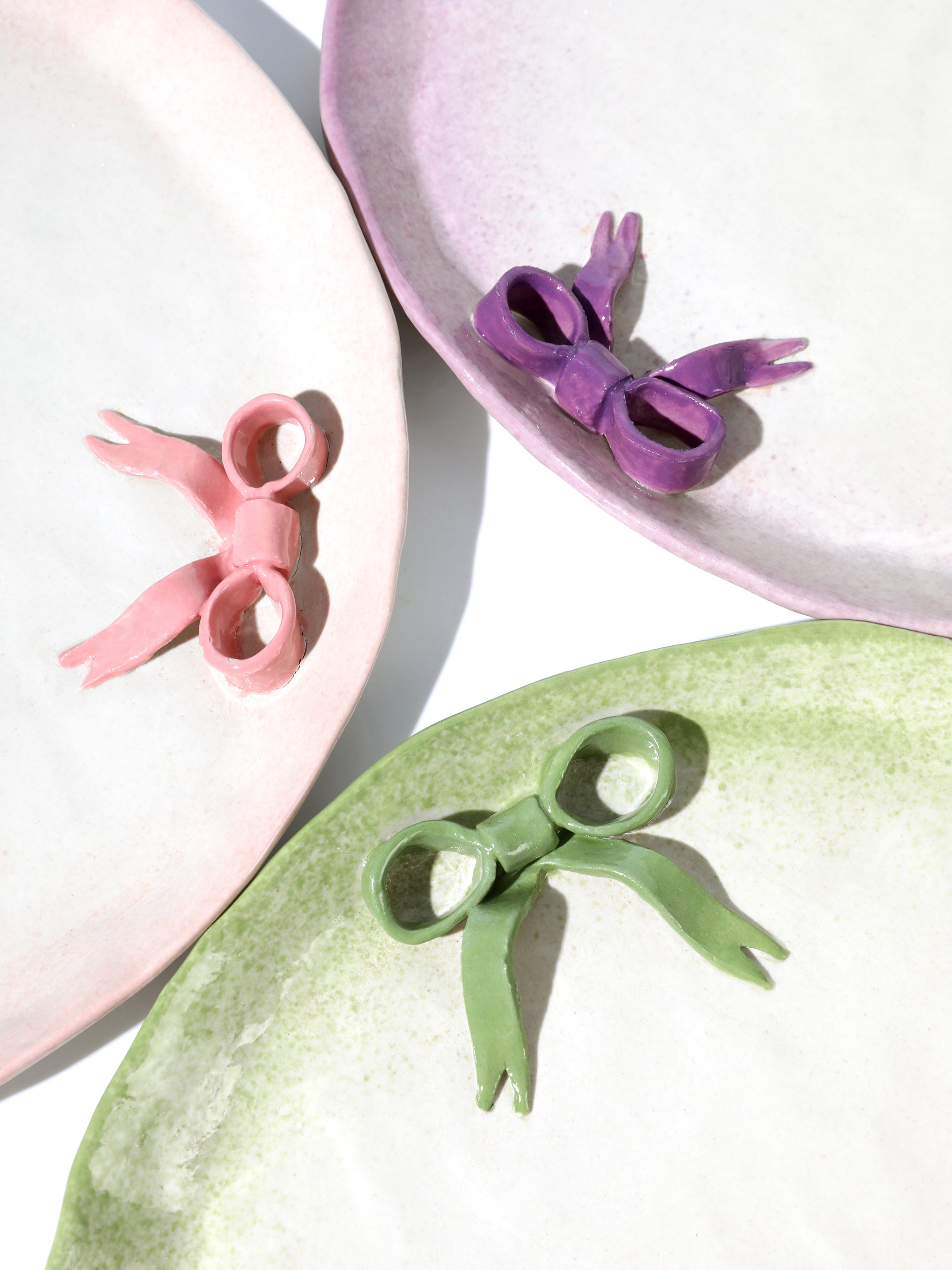 BowKnot Dinner Plate, Blush Pink