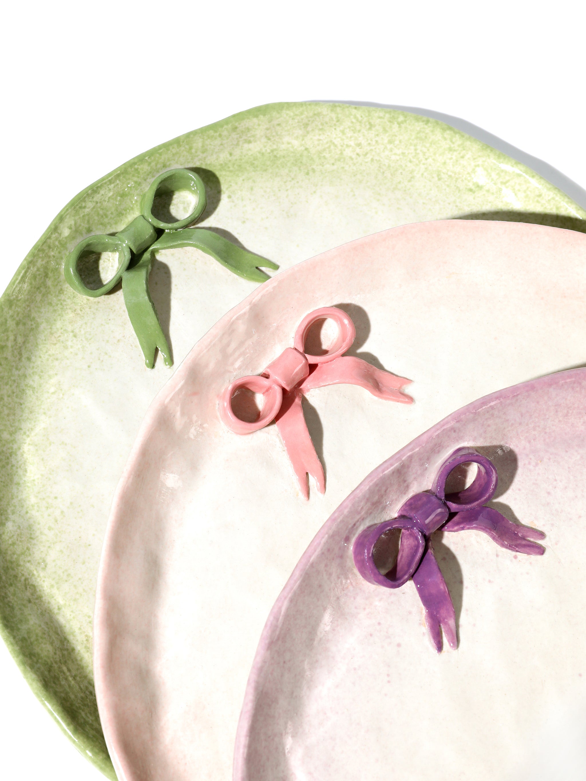 BowKnot Dinner Plate, Lavender Purple