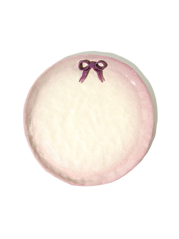 BowKnot Dinner Plate, Lavender Purple