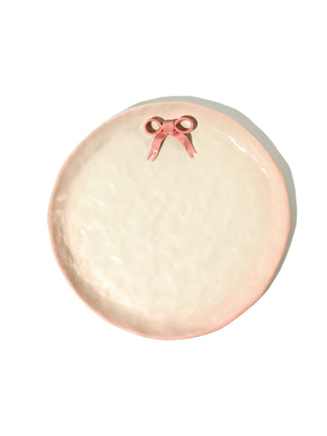 BowKnot Dinner Plate, Blush Pink