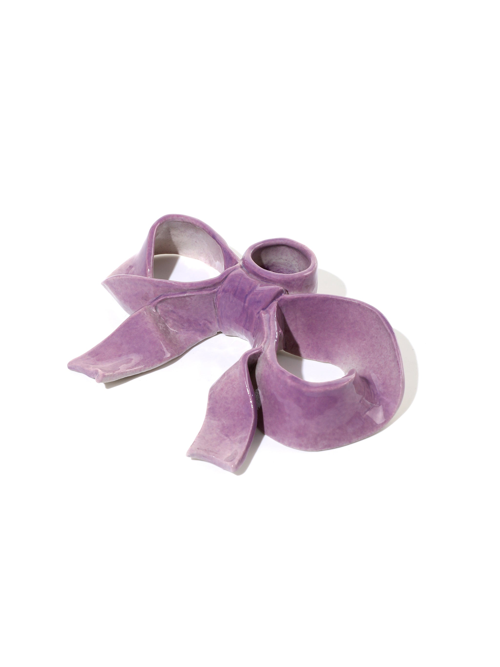 BowKnot Candle Holder, Lavender Purple