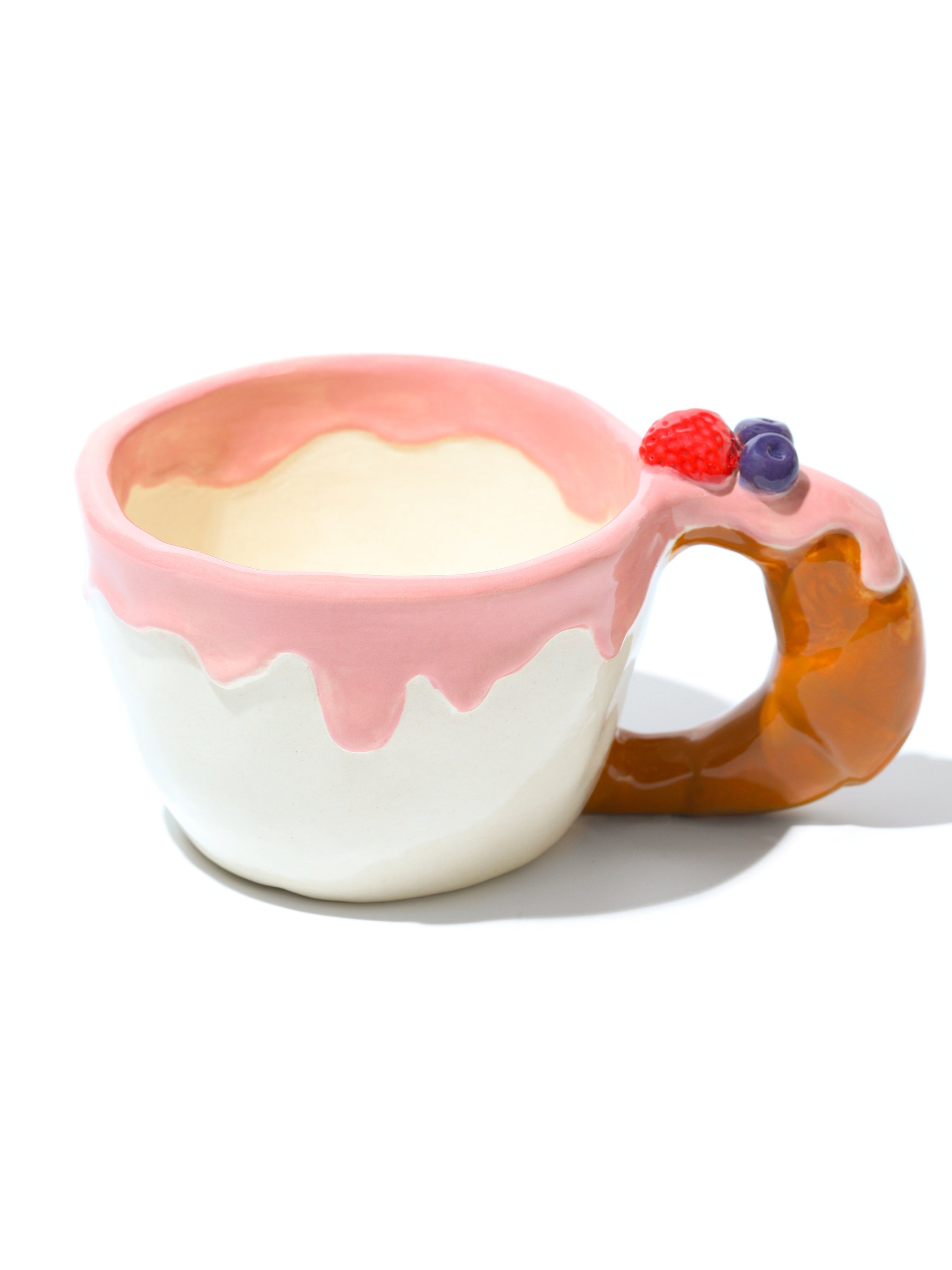 Croissant Delight Ceramic Set of 3, Strawberry