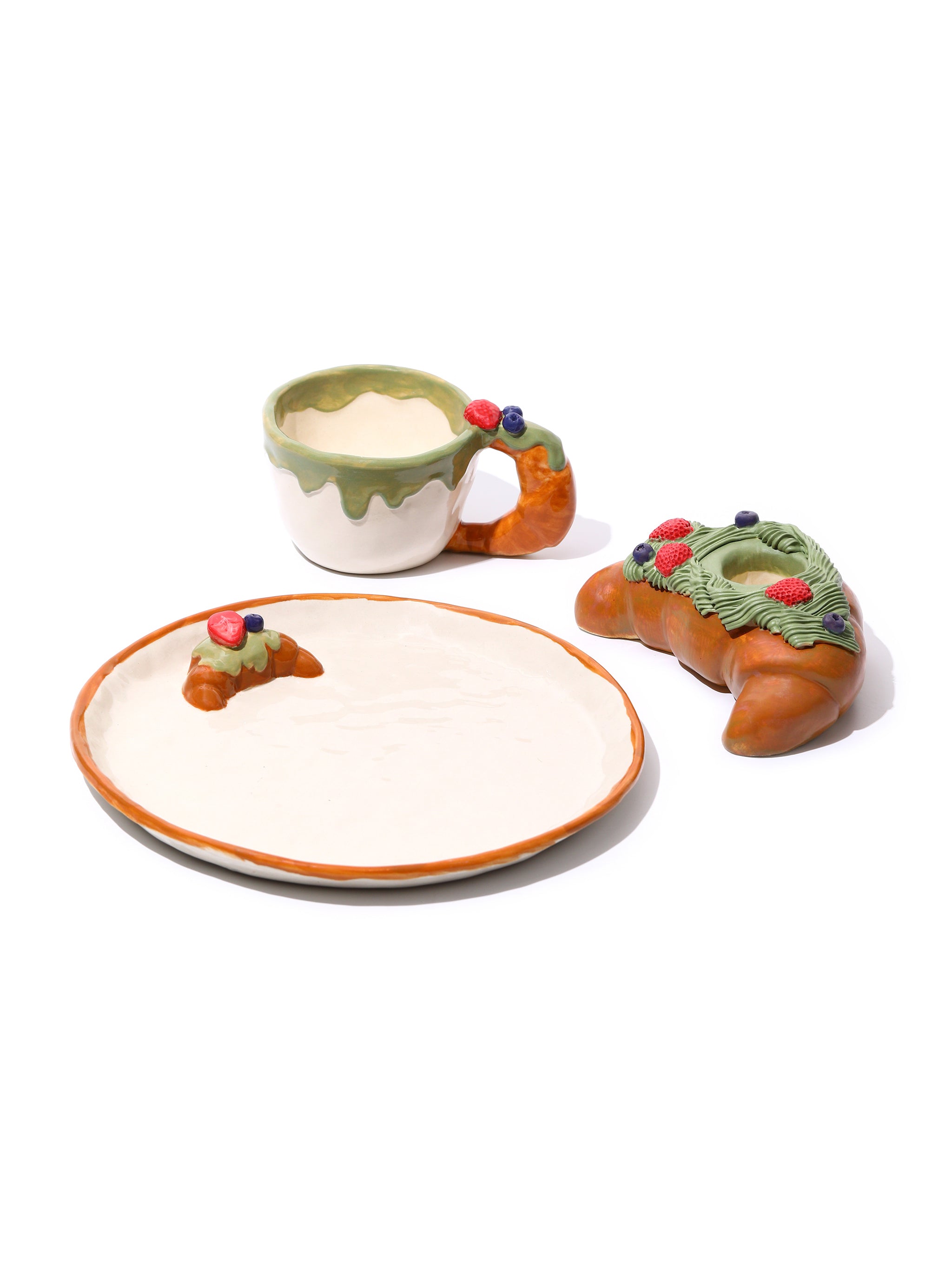 Croissant Coffee Cup, Matcha