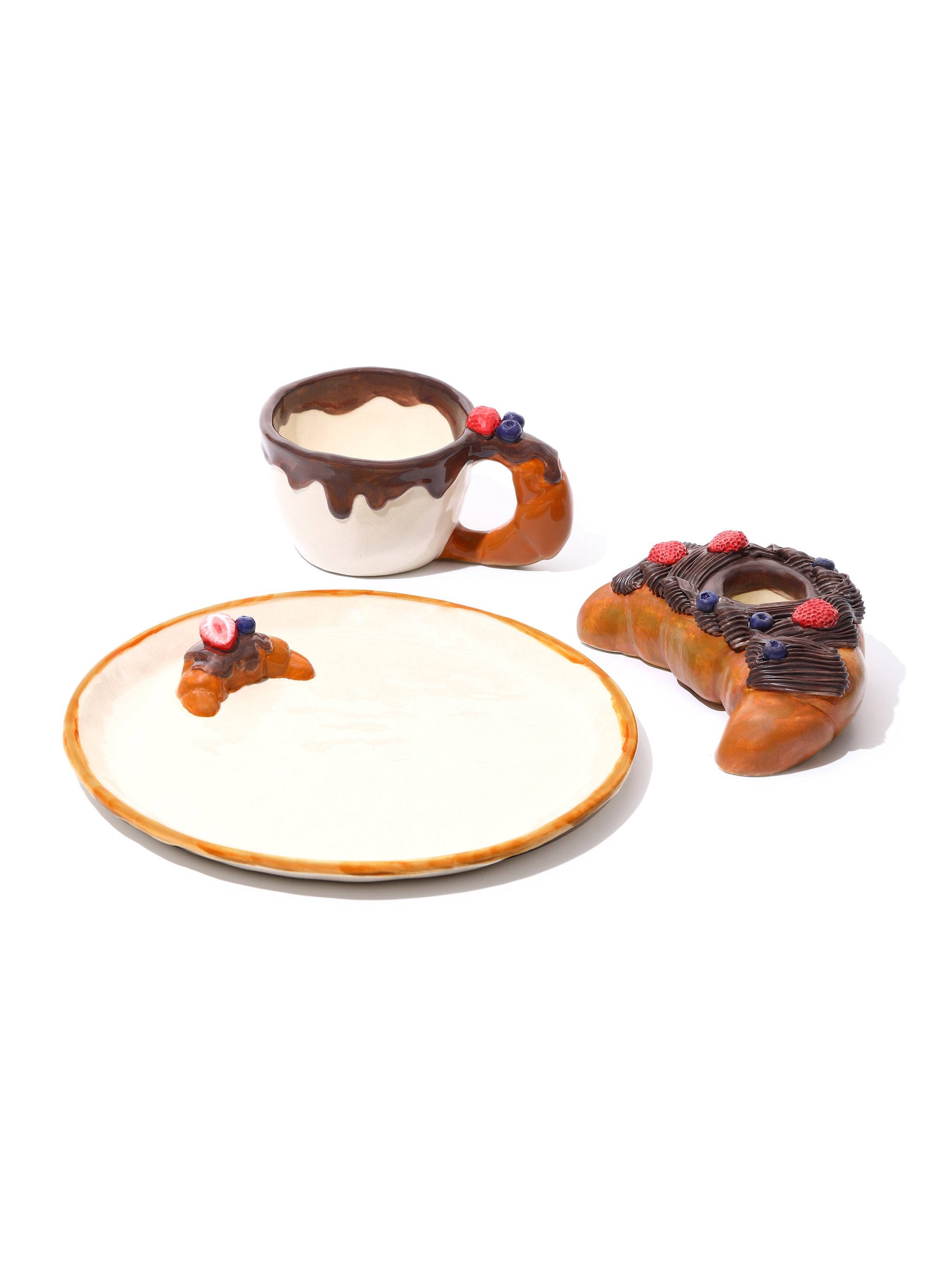 Croissant Coffee Cup, Chocolate