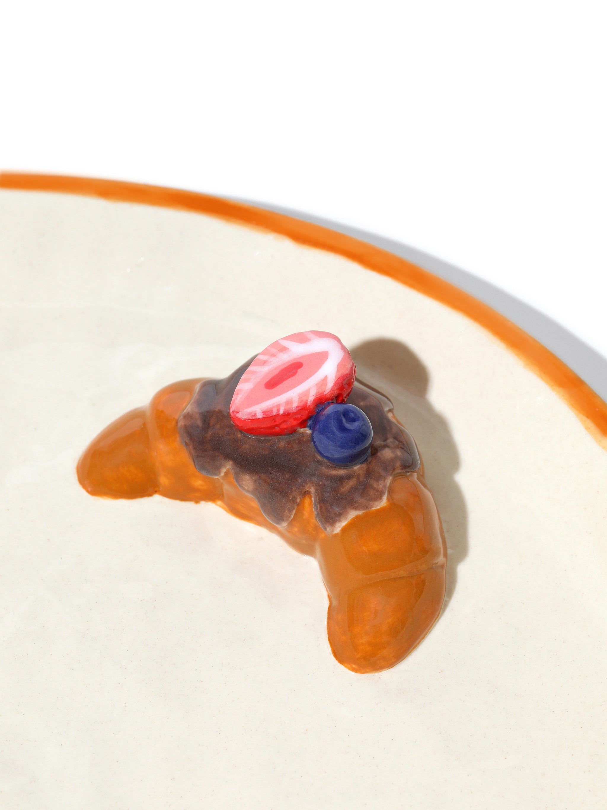 Croissant Plate, 10 Inch, Chocolate