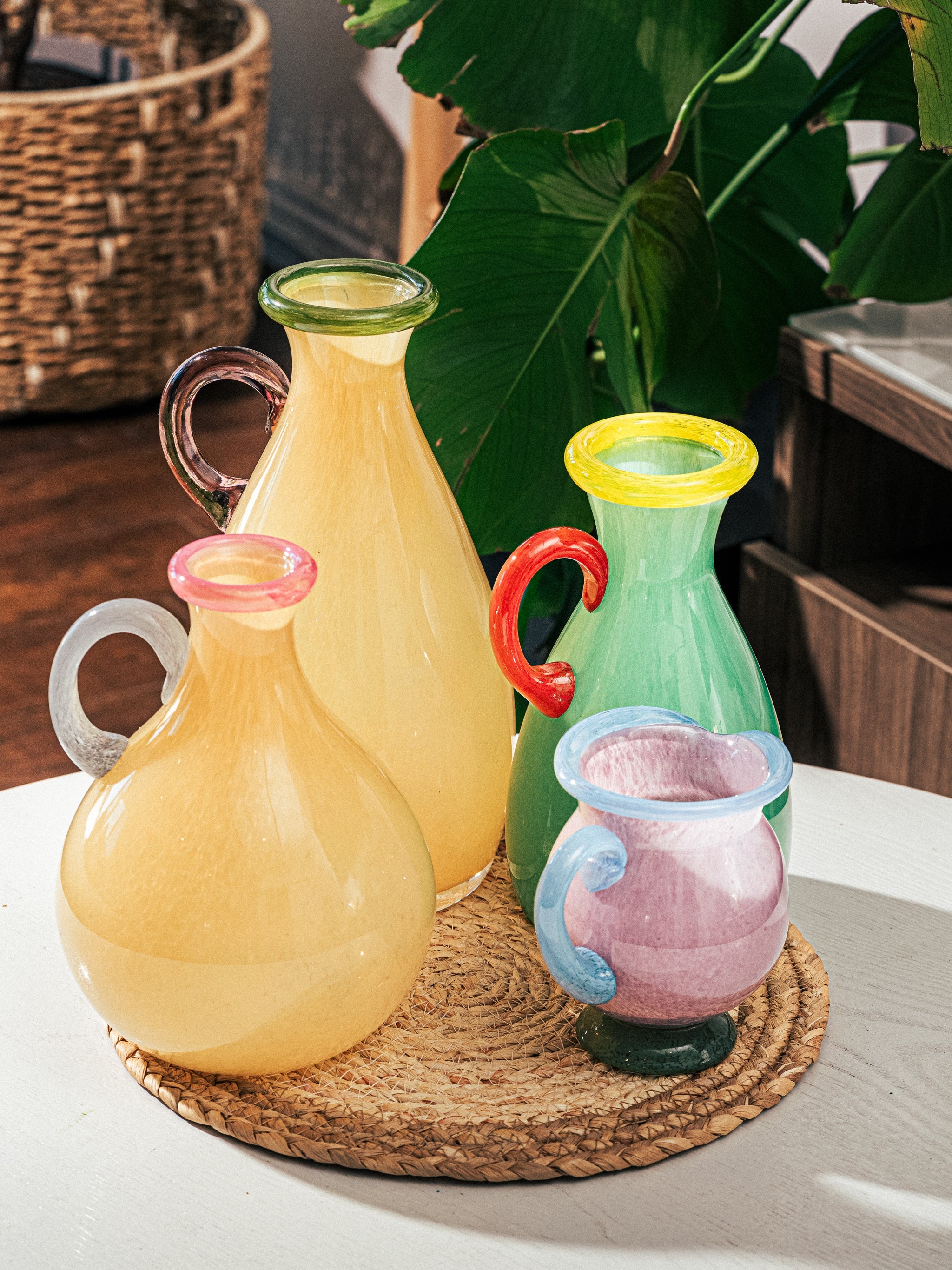 Pastel Pitcher Vases Set of 4