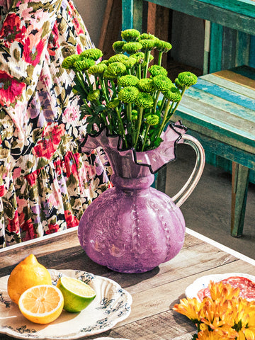 Violet Twilight Ruffled Vase, Large
