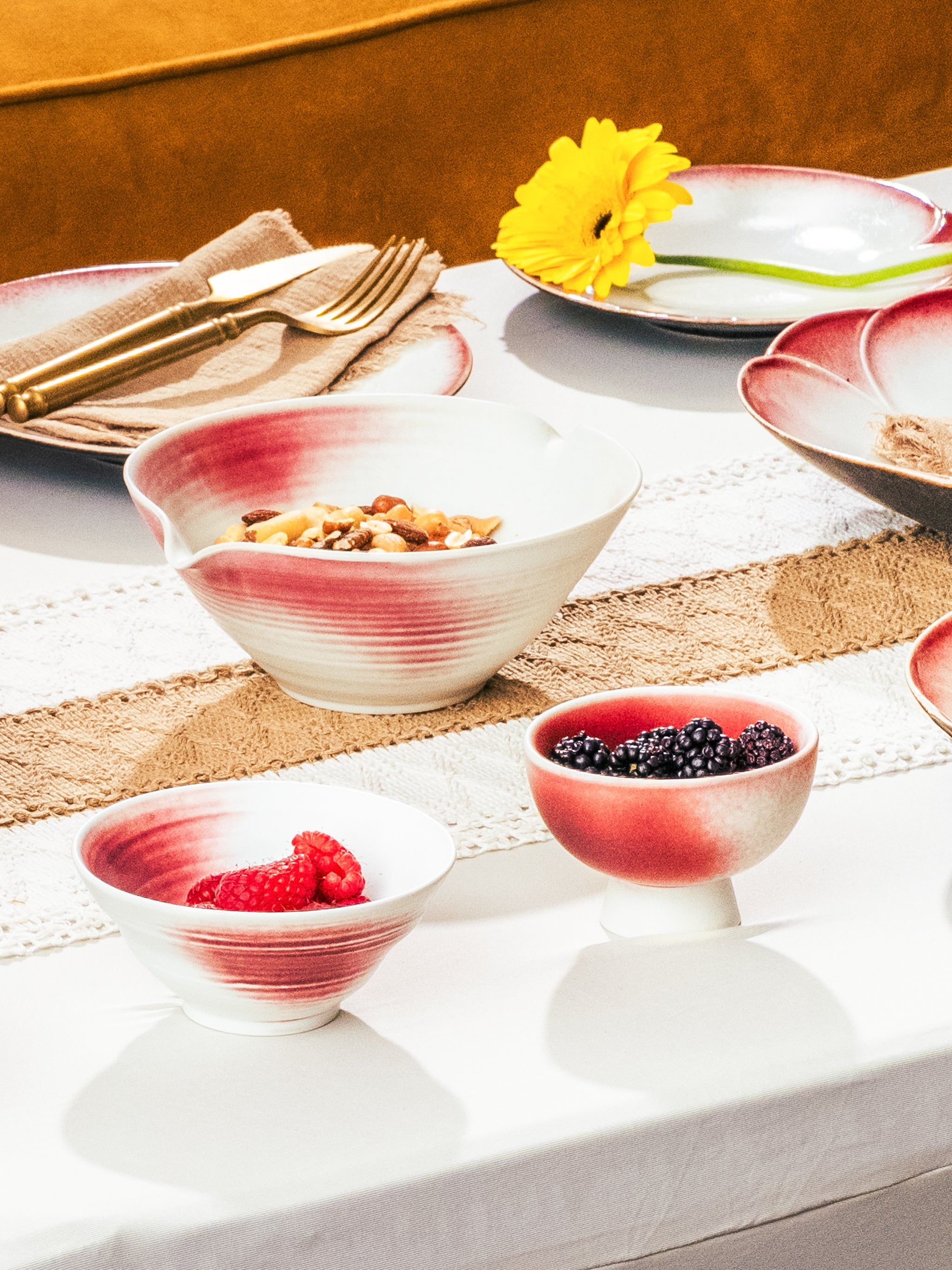Garnet Blush Dinnerware Set of 15