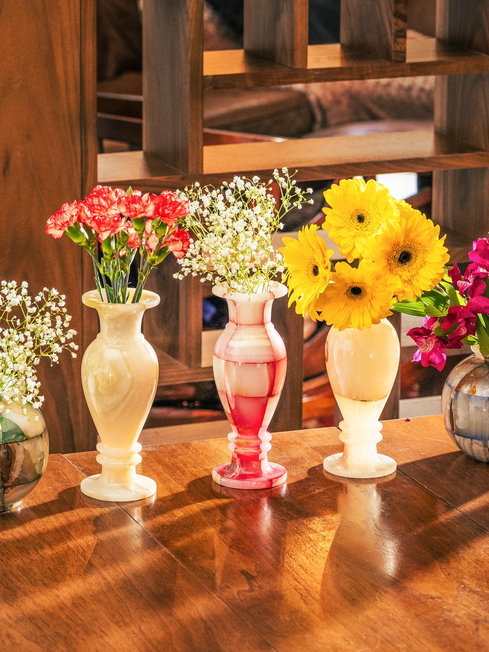 Amber Glow Jade Vase
