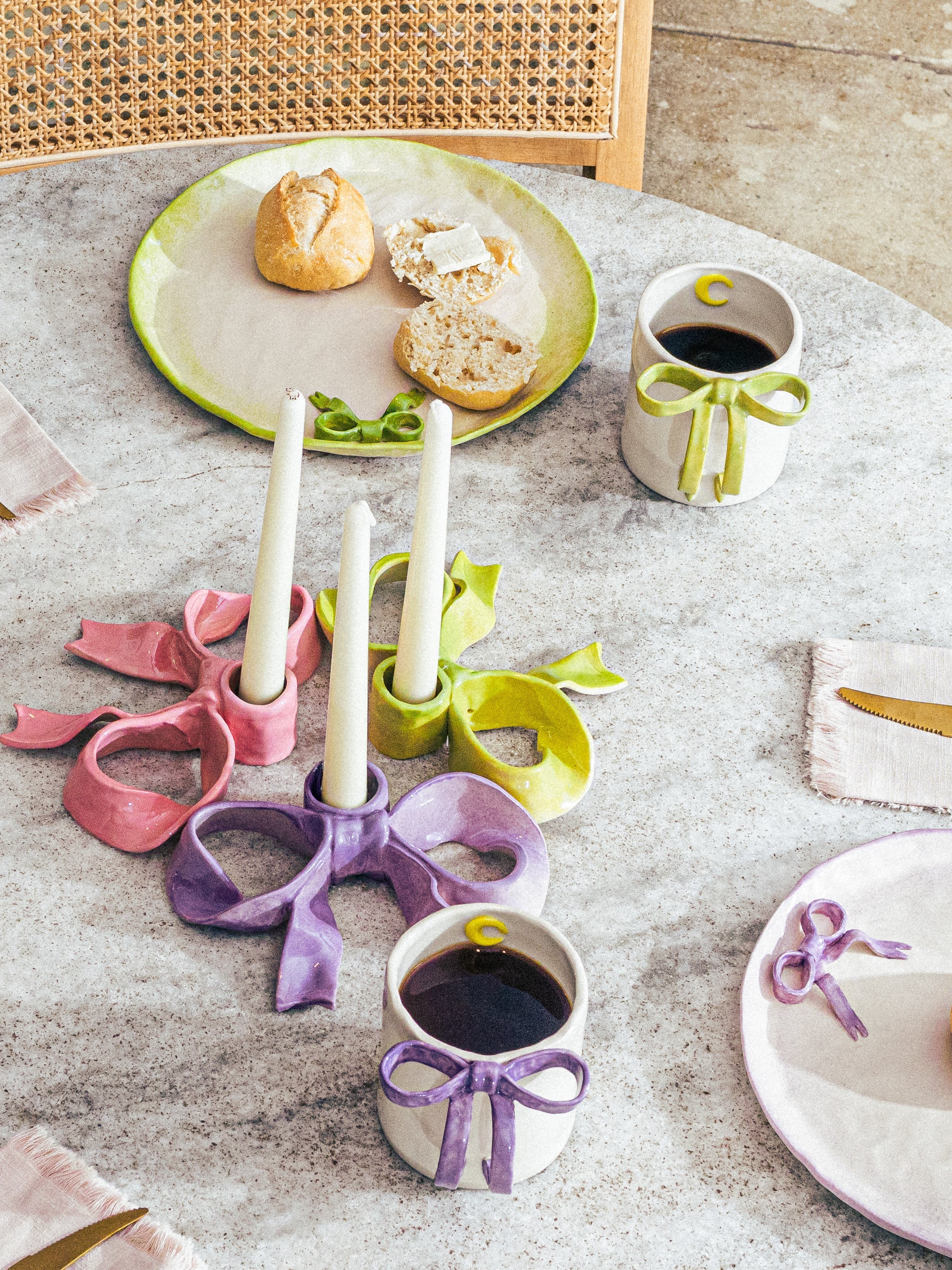 BowKnot Coffee Mug, Lavender Purple