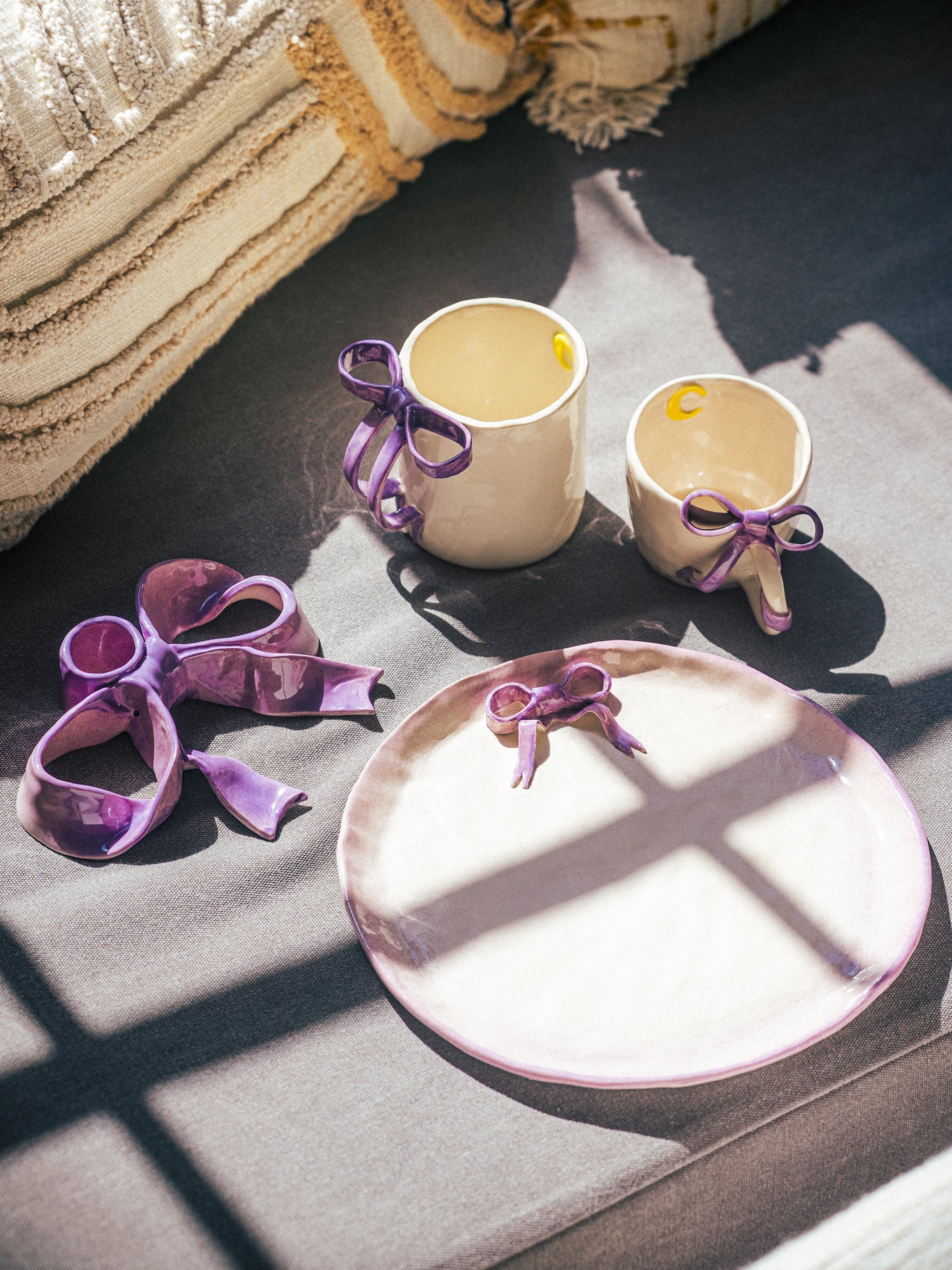 BowKnot Coffee Cup, Lavender Purple