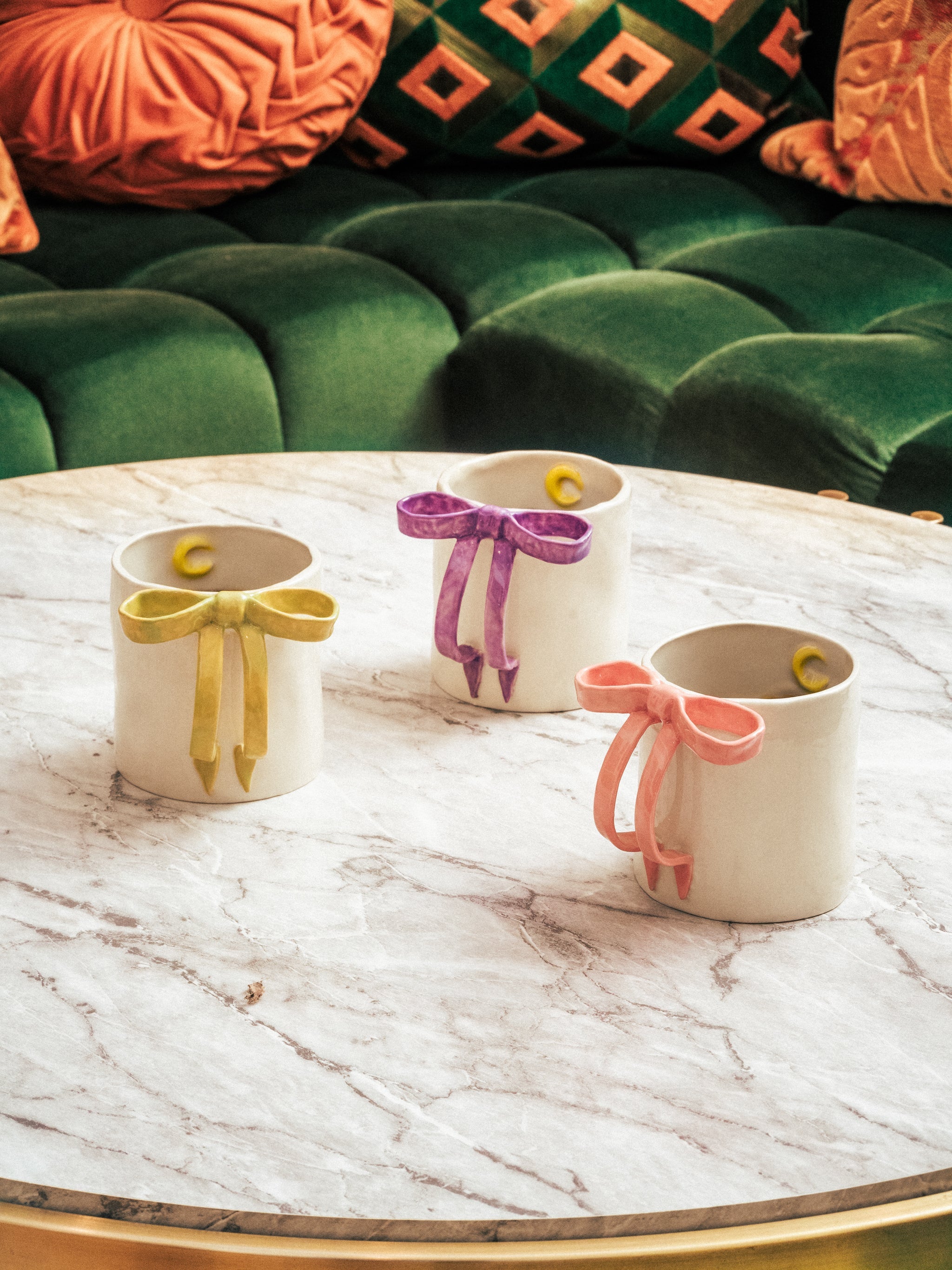 BowKnot Coffee Mug, Blush Pink