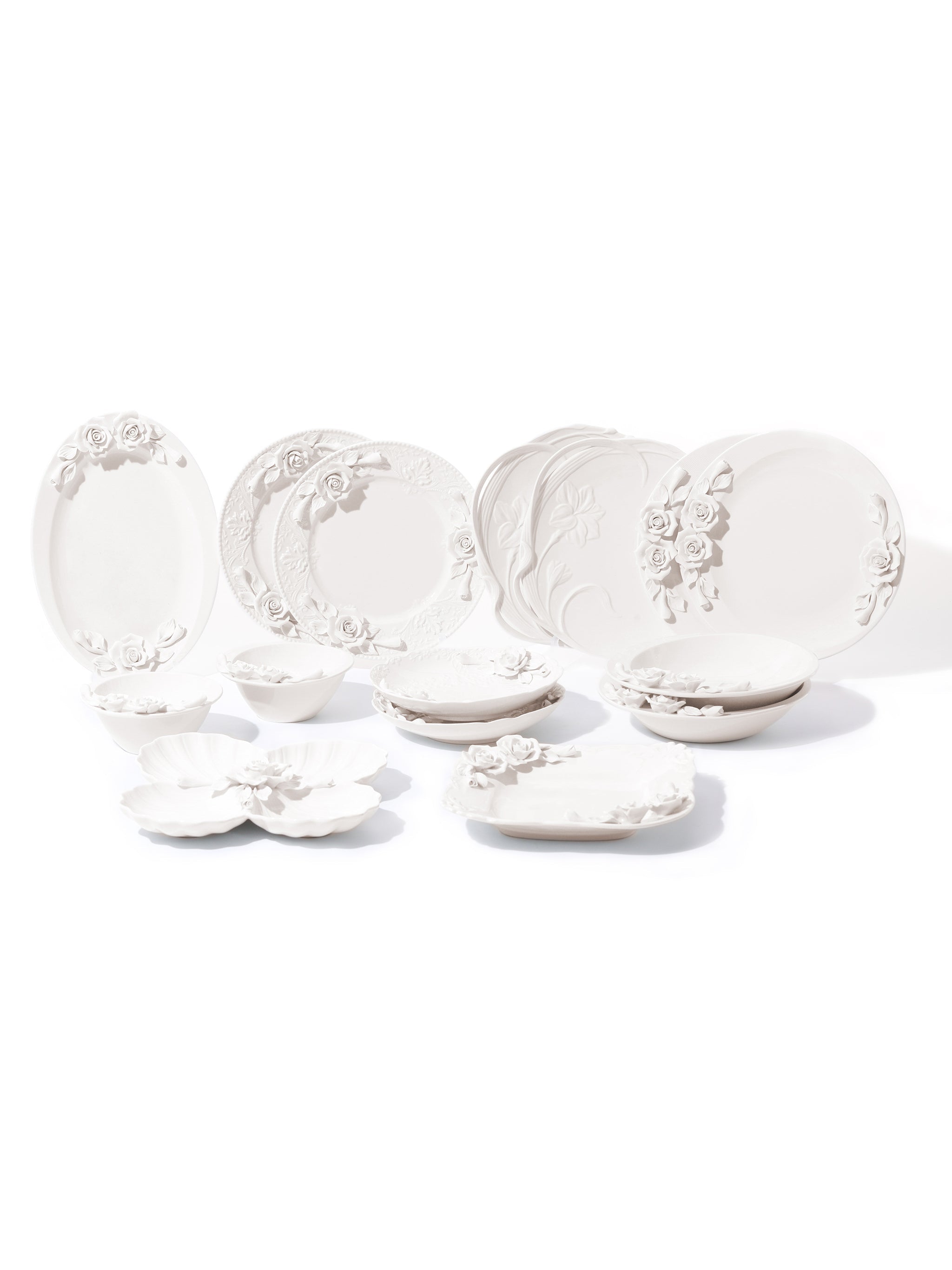 Isabella Artisan Rose Dinnerware Set of 15