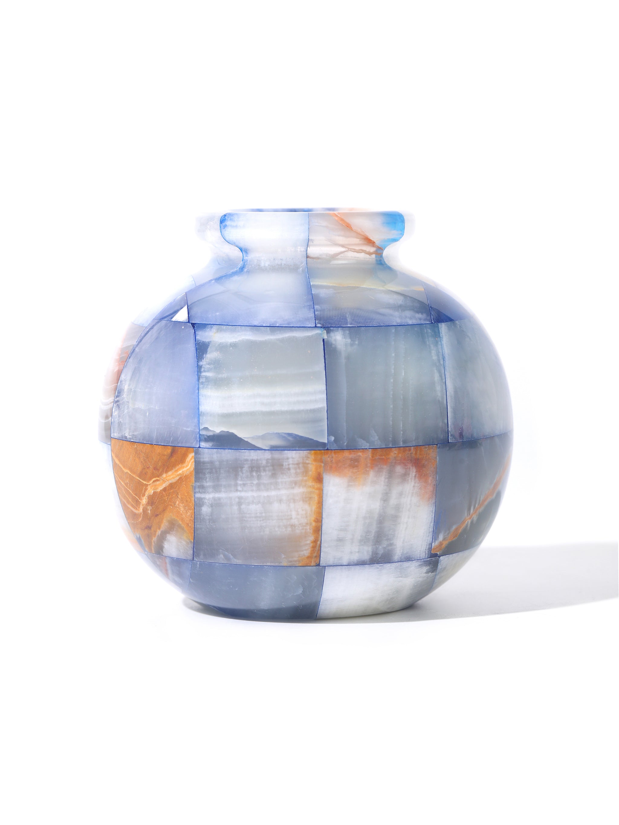 Jade Mosaic Vases (Round), Set of 3