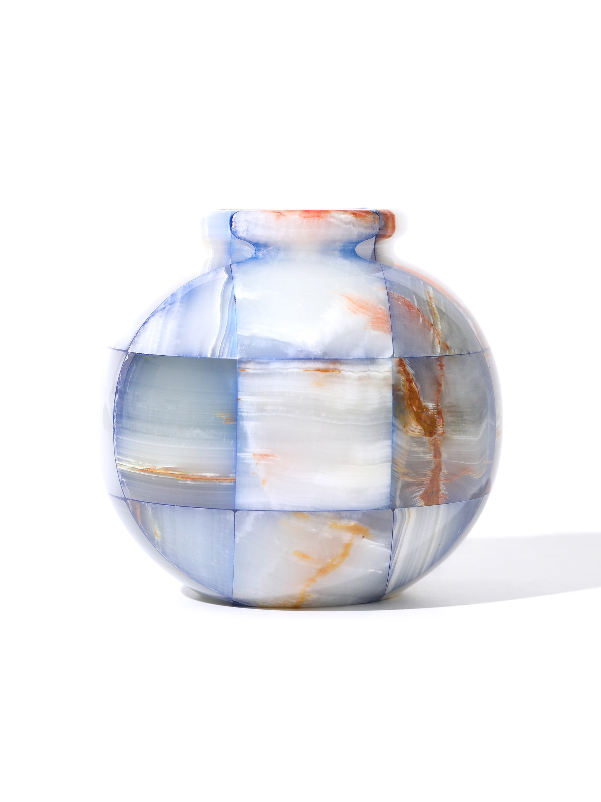 Sky Wave Jade Mosaic Vases, Set of 3