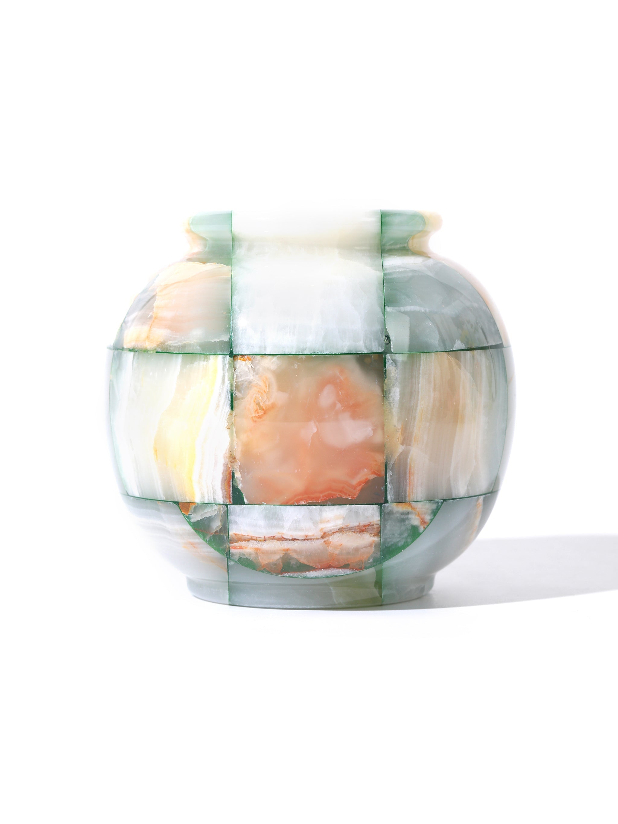 Jade Mosaic Vases (Round), Set of 3