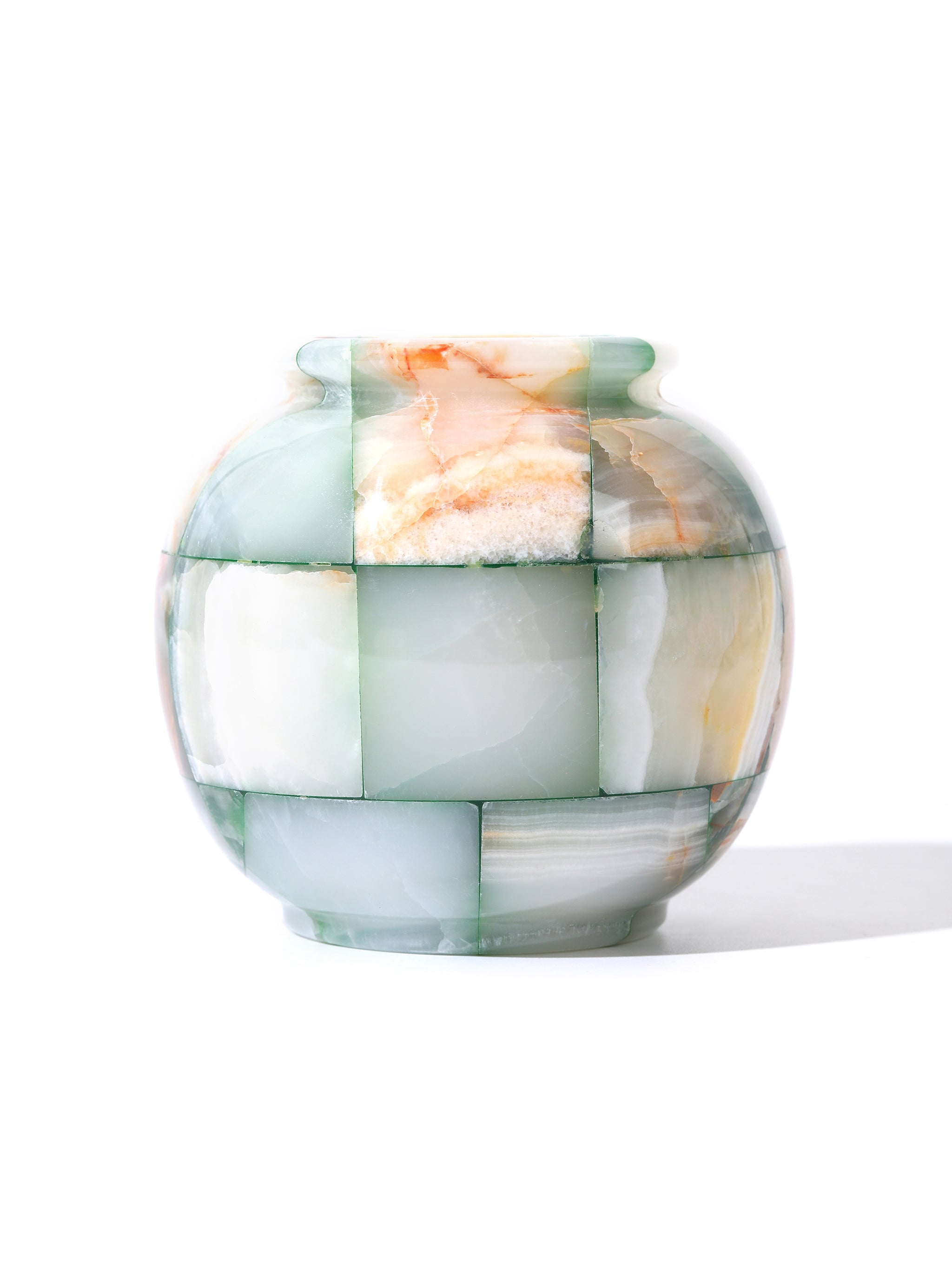 Forest Charm Jade Mosaic Vase, Set of 3