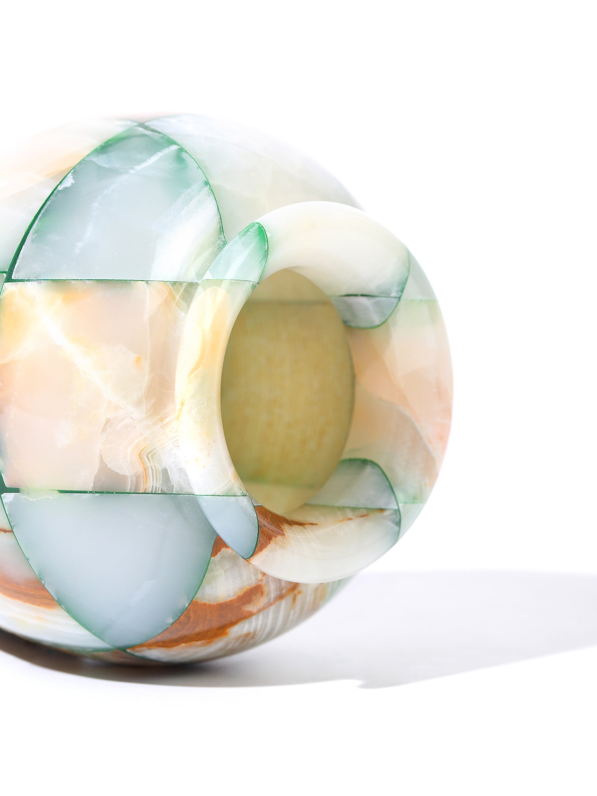 Jade Mosaic Vases (Round), Set of 3