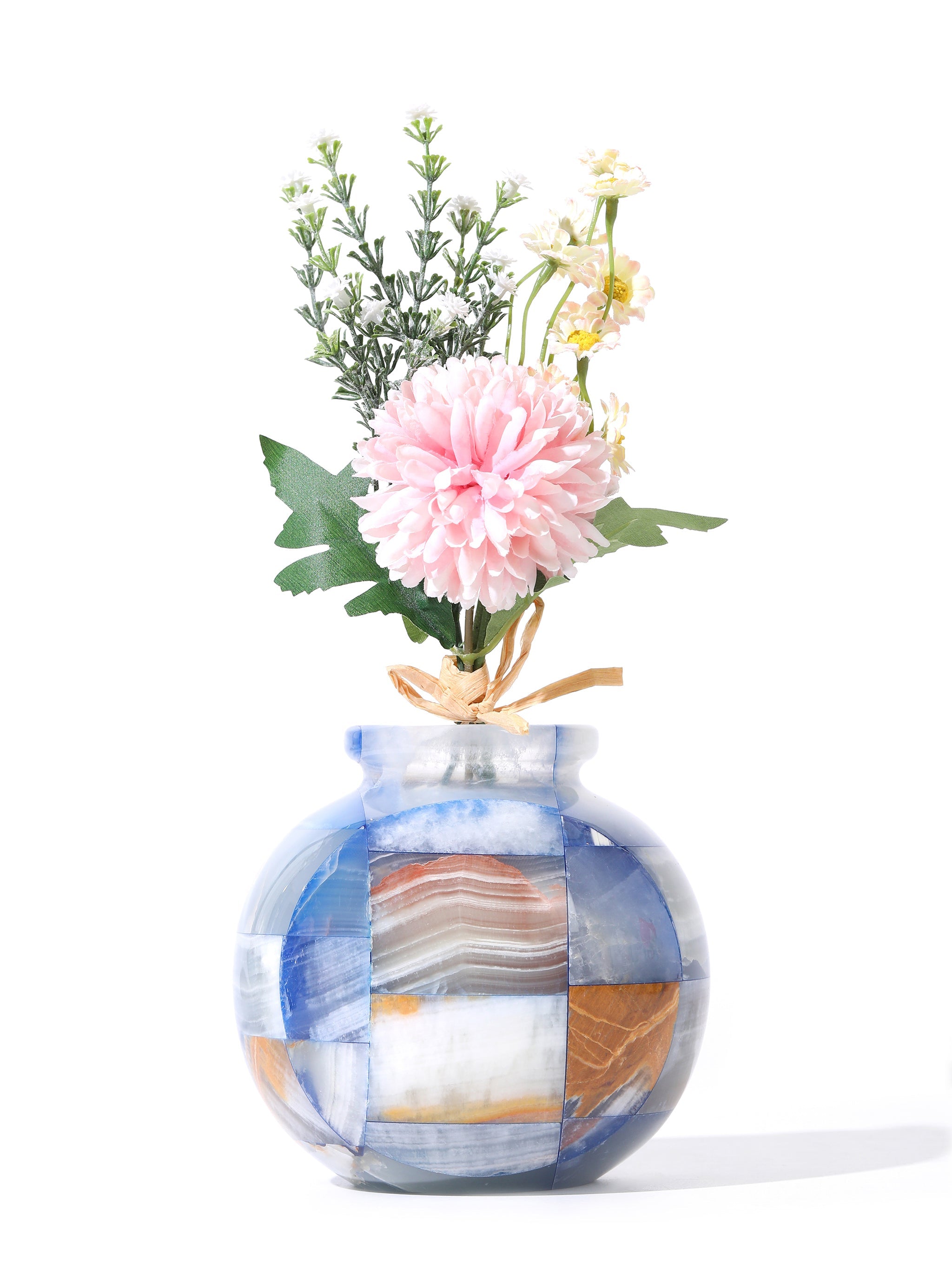 Jade Mosaic Vases (Round), Set of 3