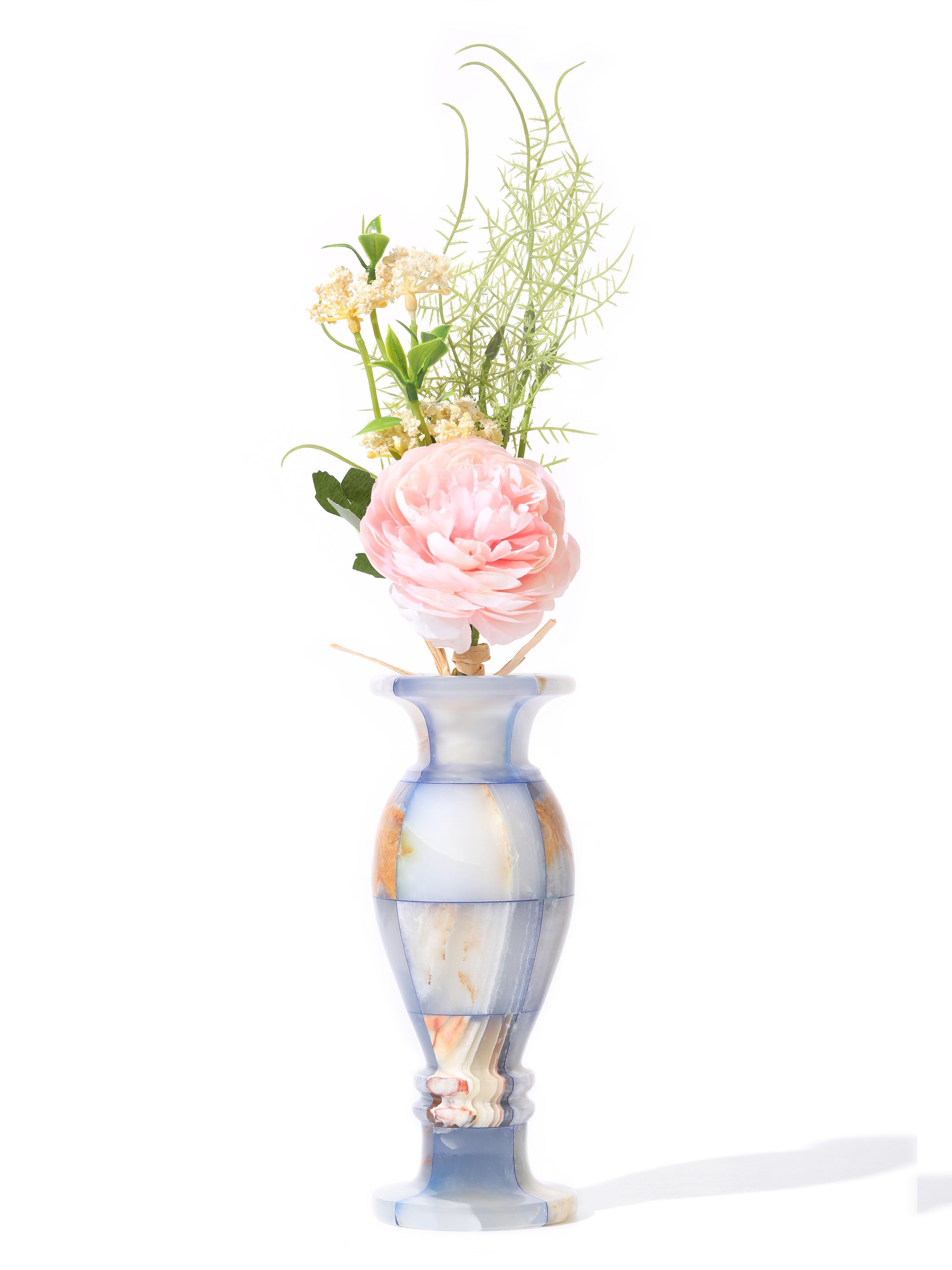 Sky Wave Jade Mosaic Vases, Set of 3