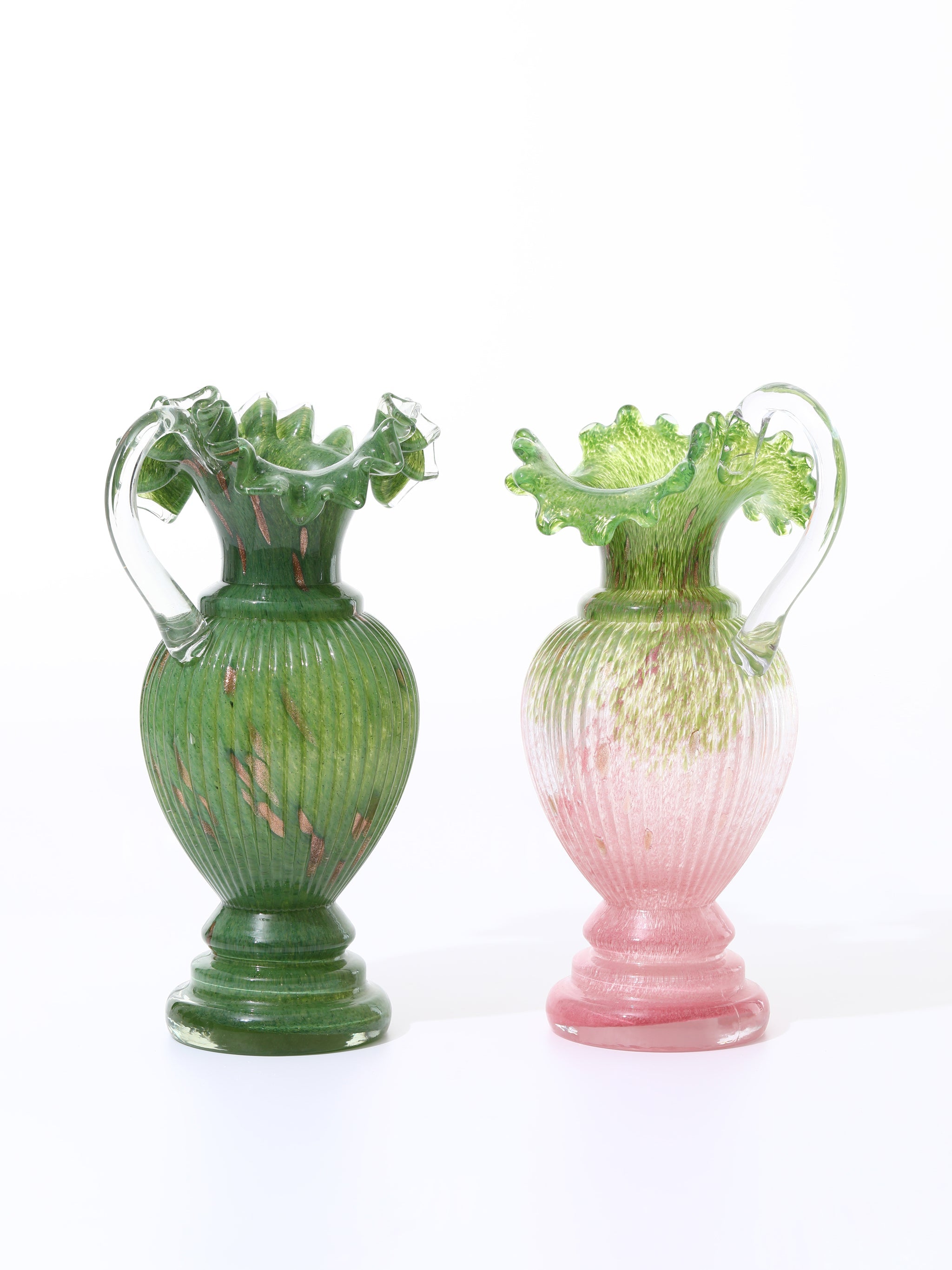 Grove & Lotus Ripple Vases, Set of 2
