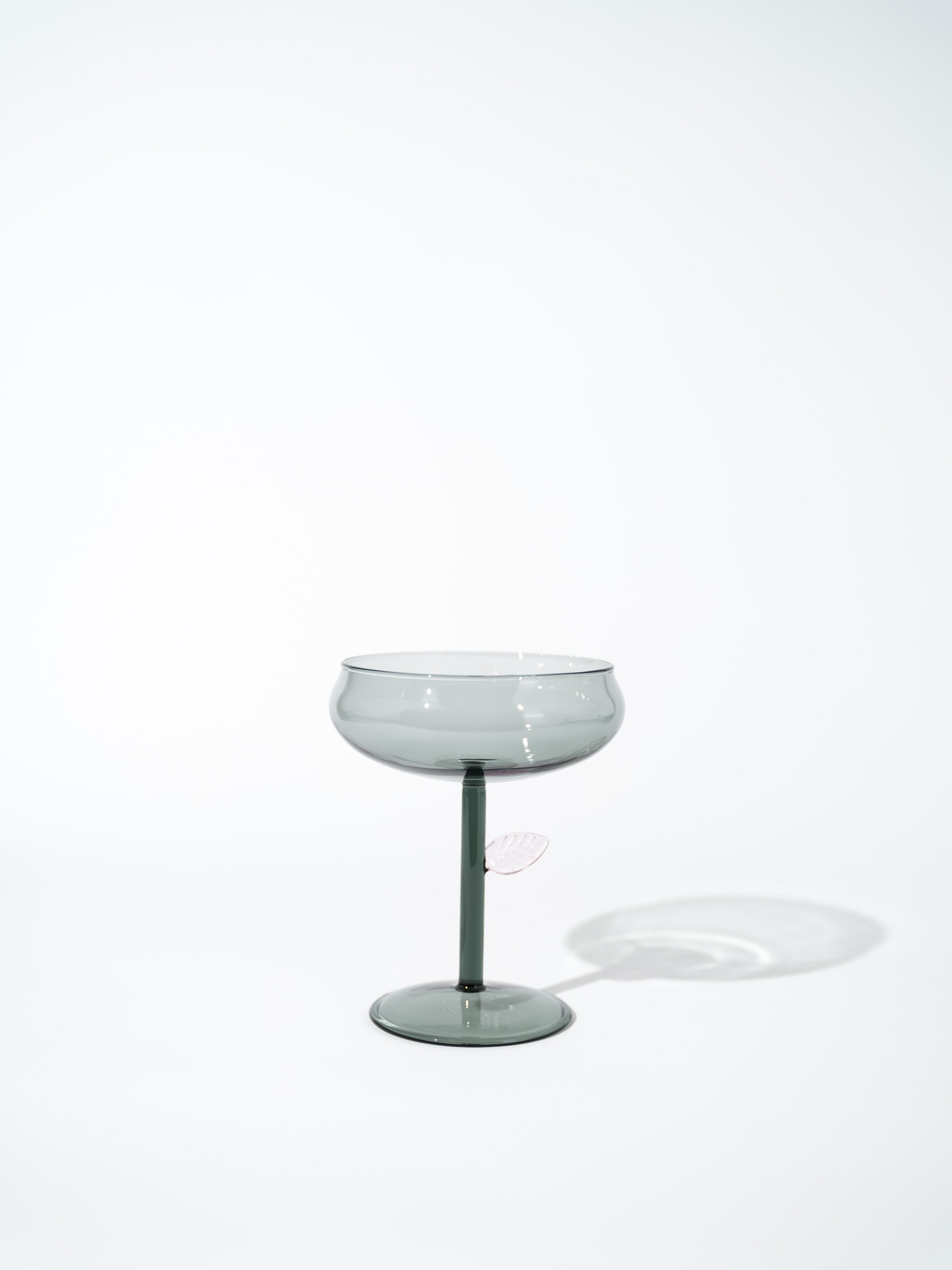 Grey Leaf Dessert Coupe Cocktail Glass