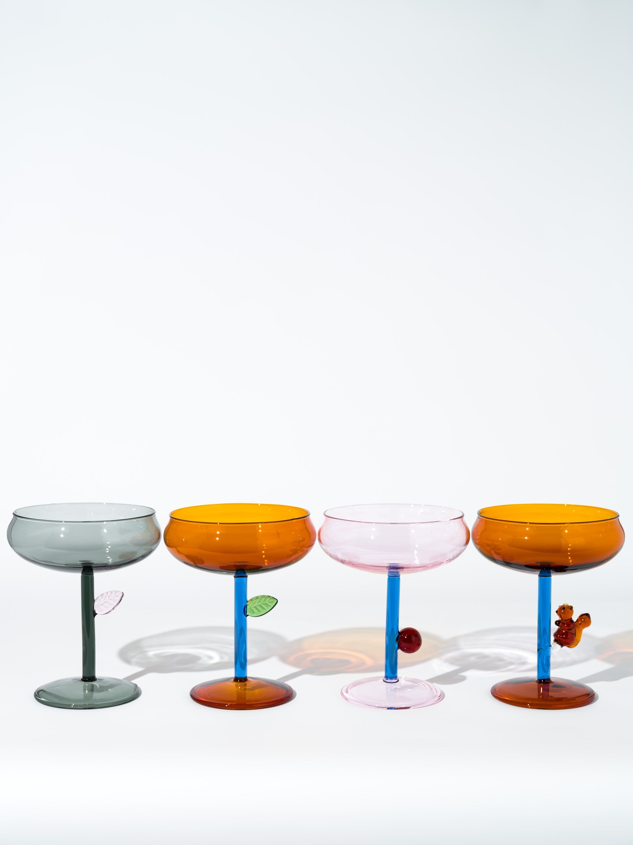 Pink Dot Dessert Coupe Cocktail Glass