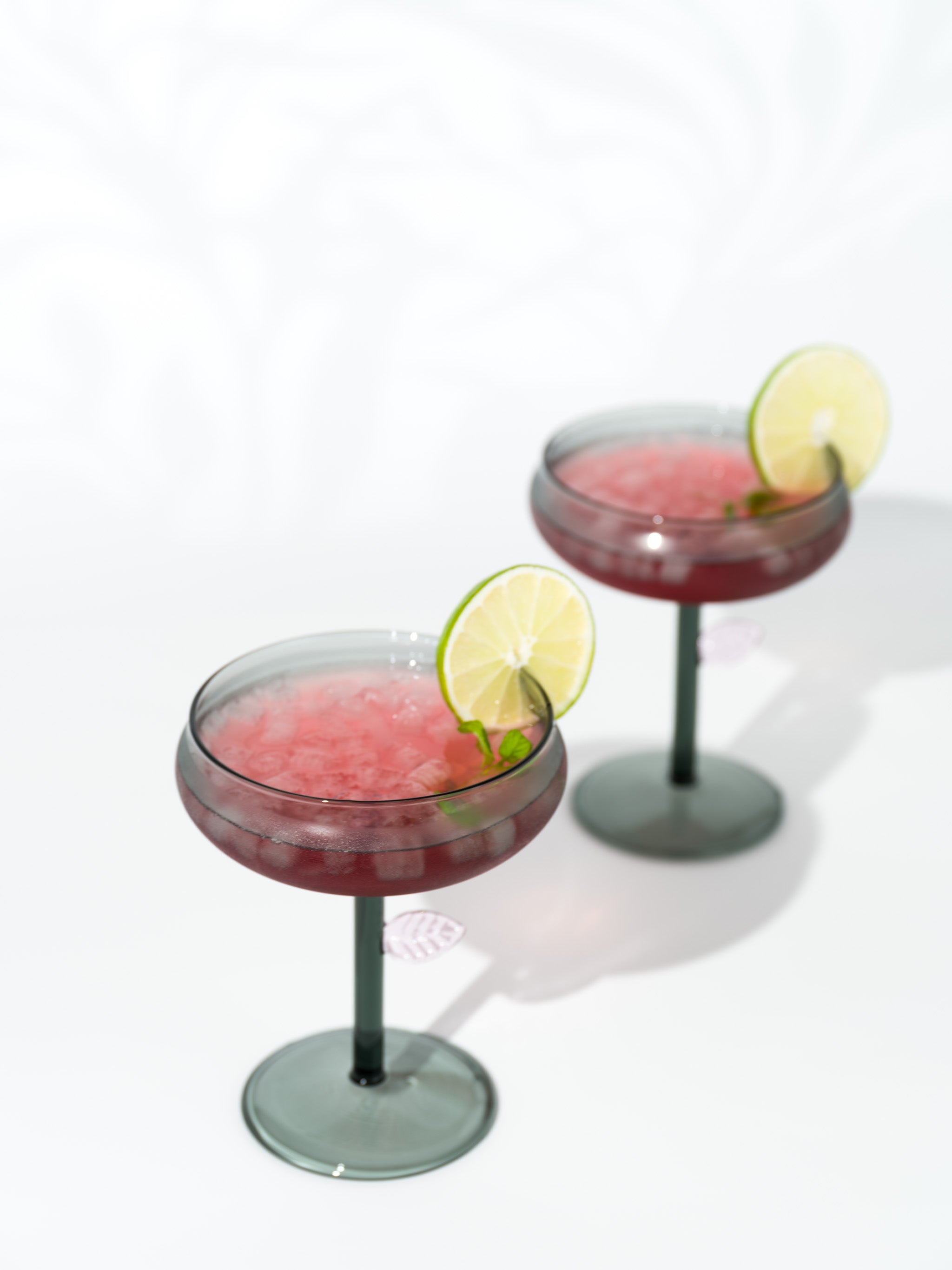 Grey Leaf Dessert Coupe Cocktail Glass