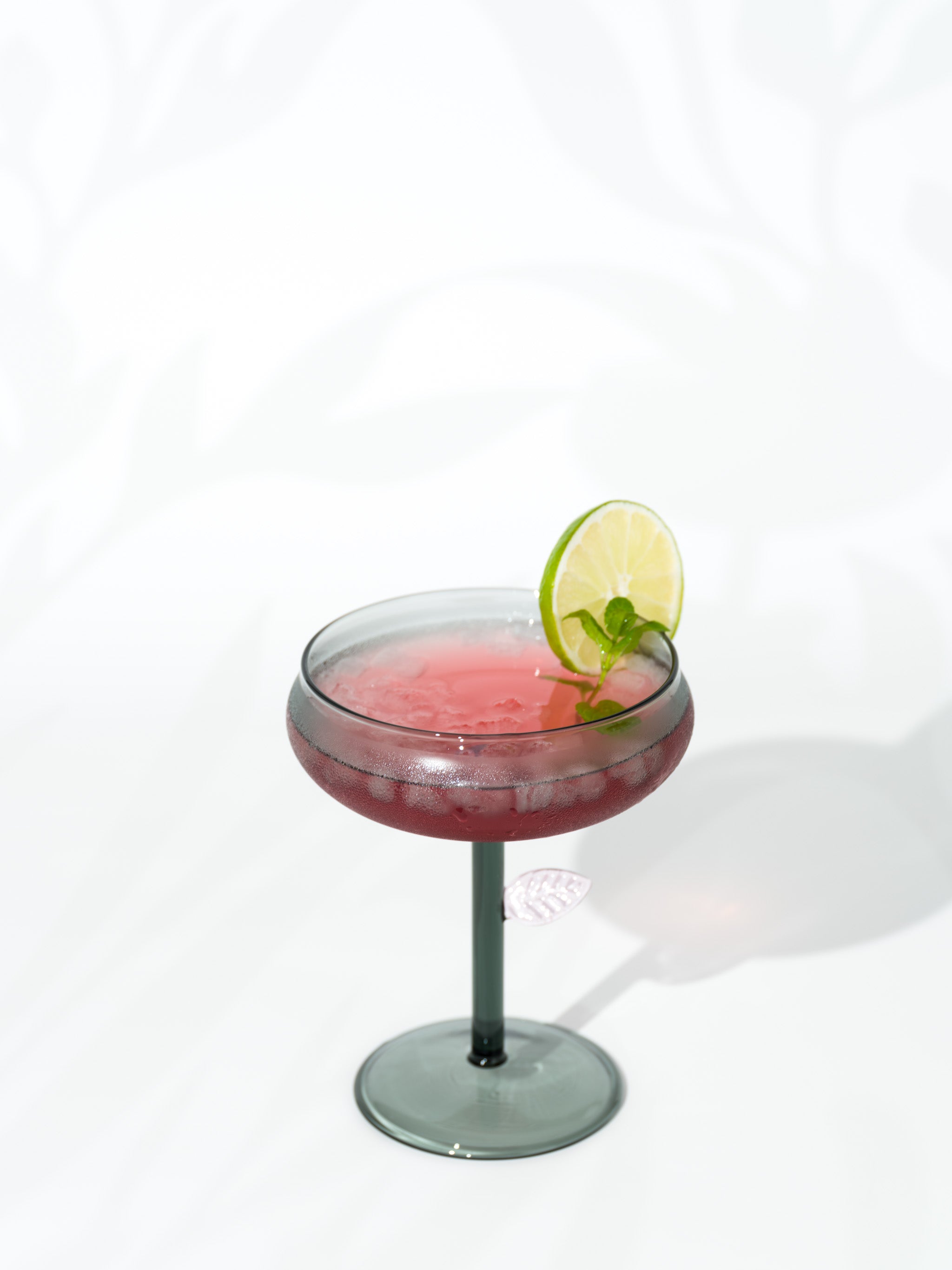Grey Leaf Dessert Coupe Cocktail Glass