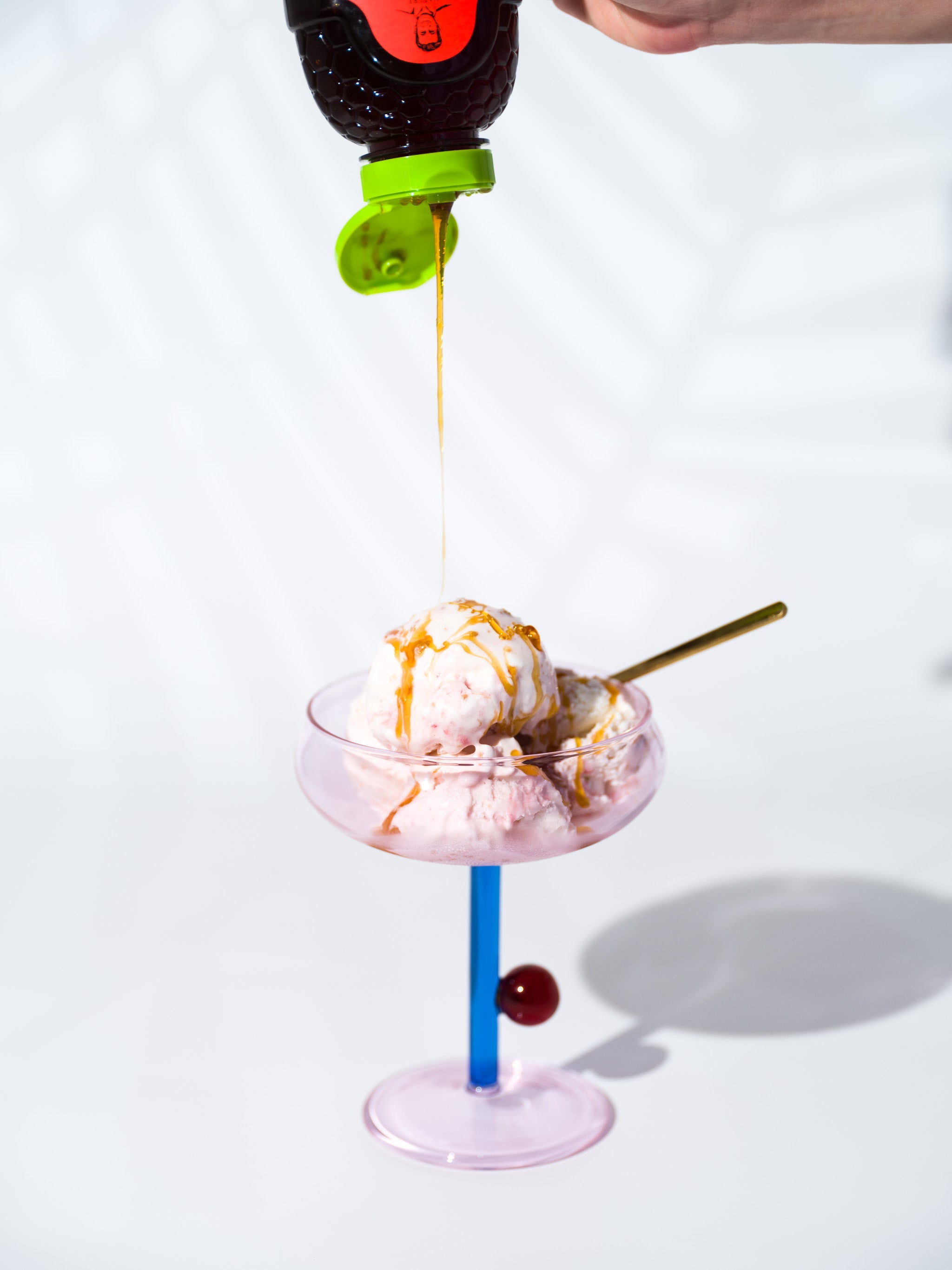 Pink Dot Dessert Coupe Cocktail Glass
