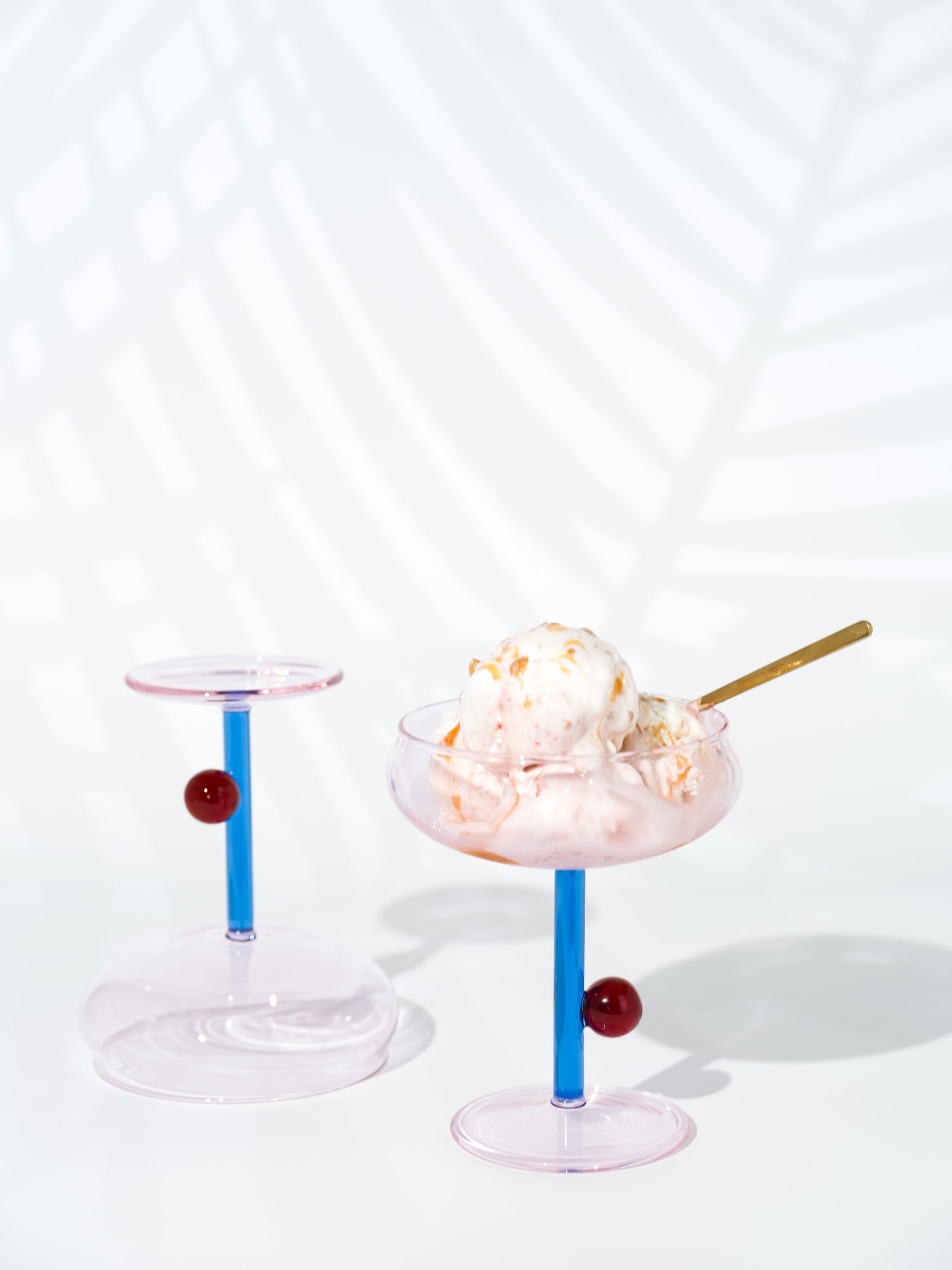Pink Dot Dessert Coupe Cocktail Glass