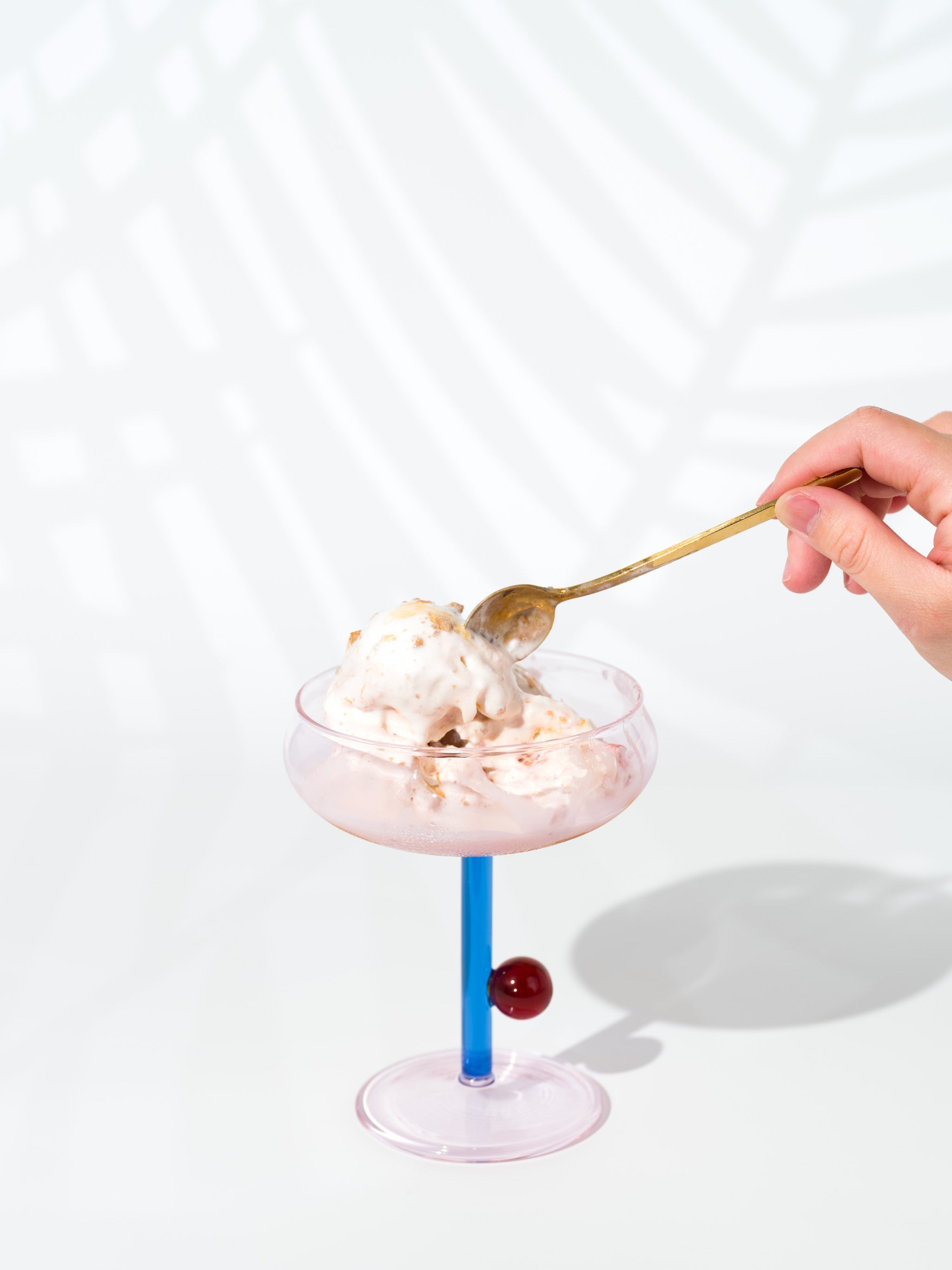 Pink Dot Dessert Coupe Cocktail Glass