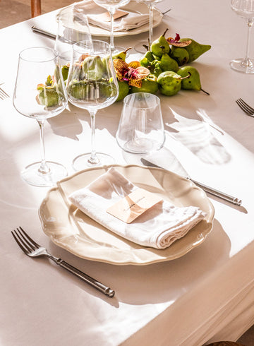 White Petal Plate, 11 Inch
