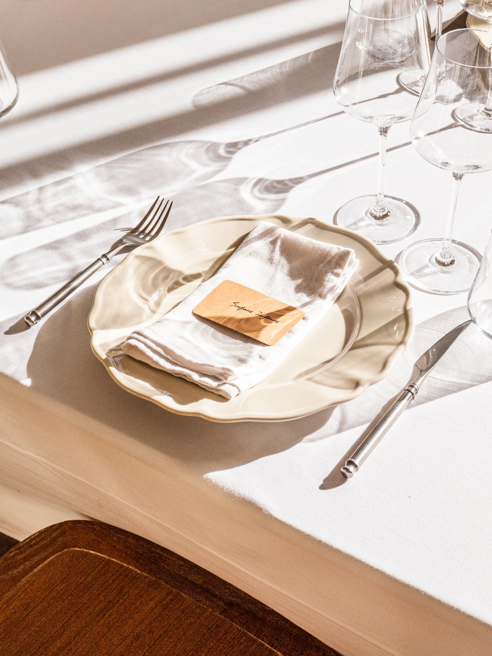 White Petal Plate, 11 Inch
