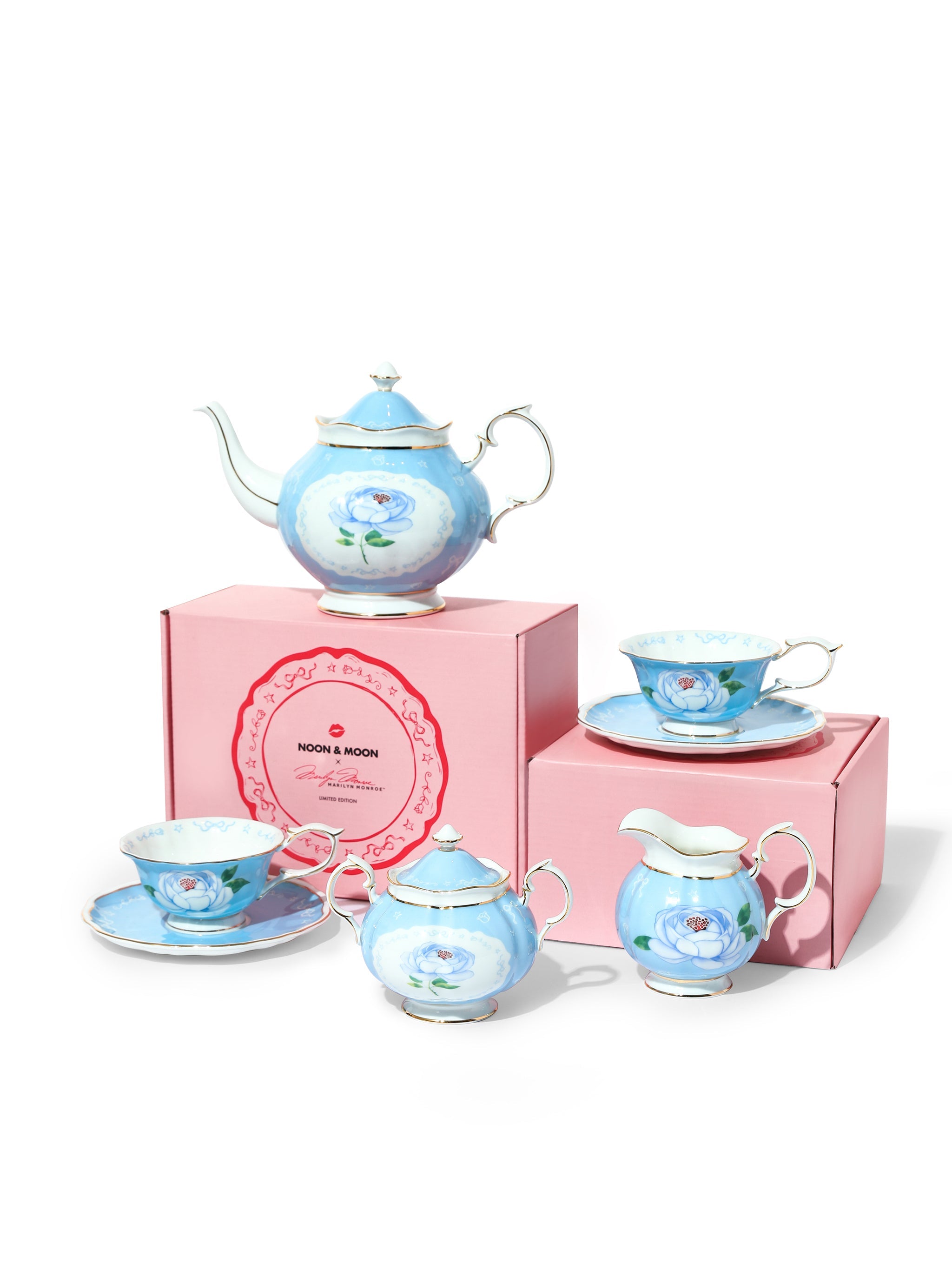Marilyn Monroe Hollywood Bloom™ Limited Edition, Sugar Bowl, Baby Blue
