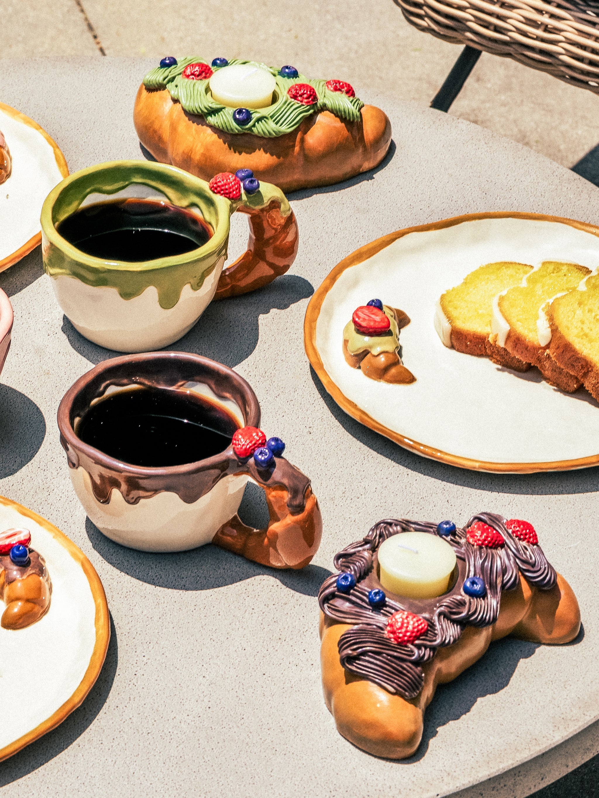 Croissant Candle Holder, Matcha