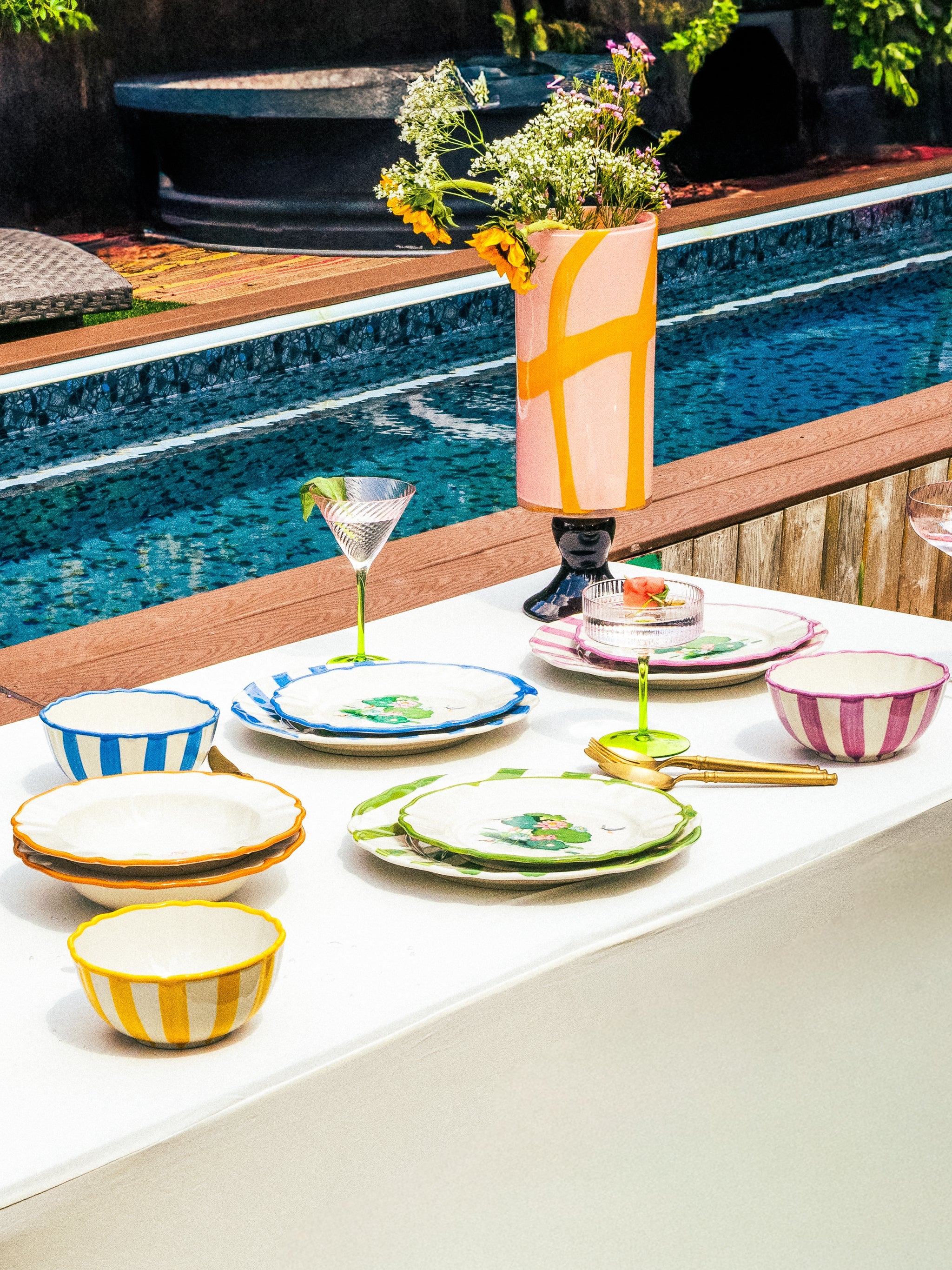 Lotus Pond Dinnerware Set of 12