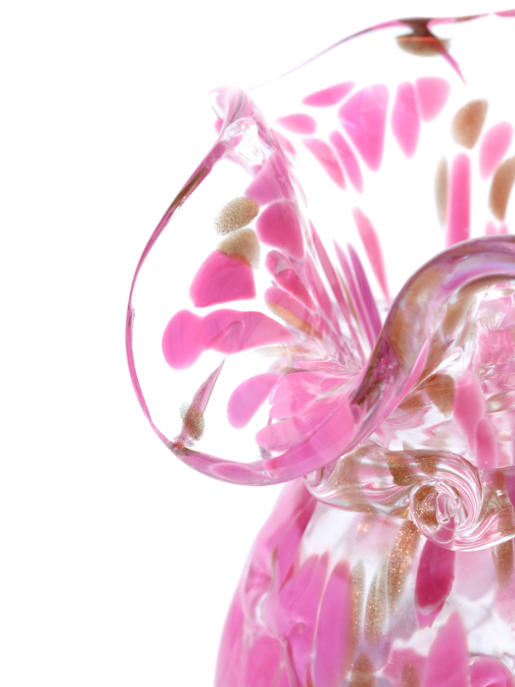 Blush Petal Glass Vase, Garland