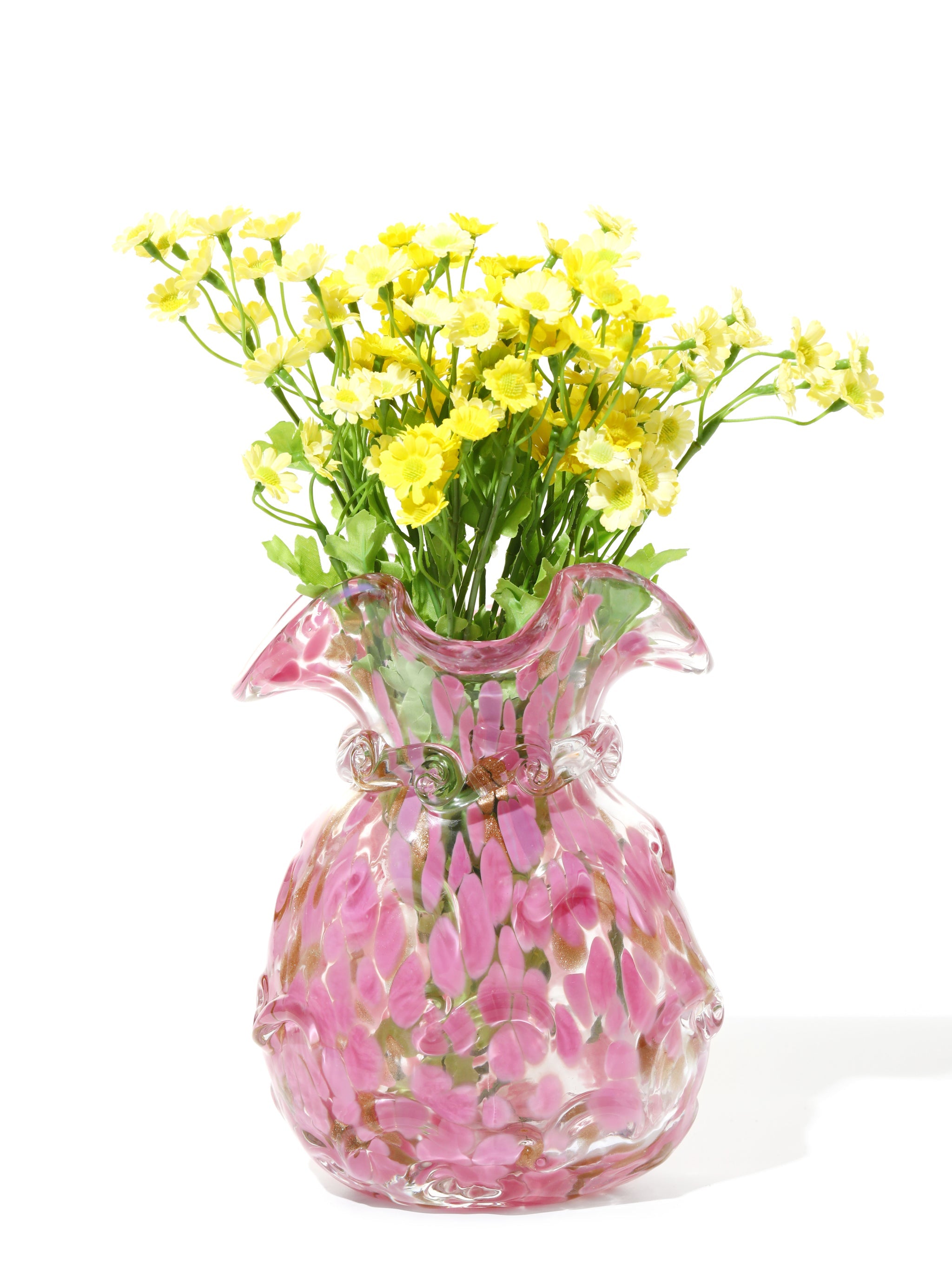 Blush Petal Glass Vase, Garland