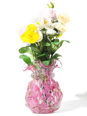 Blush Petal Glass Vase, Garland