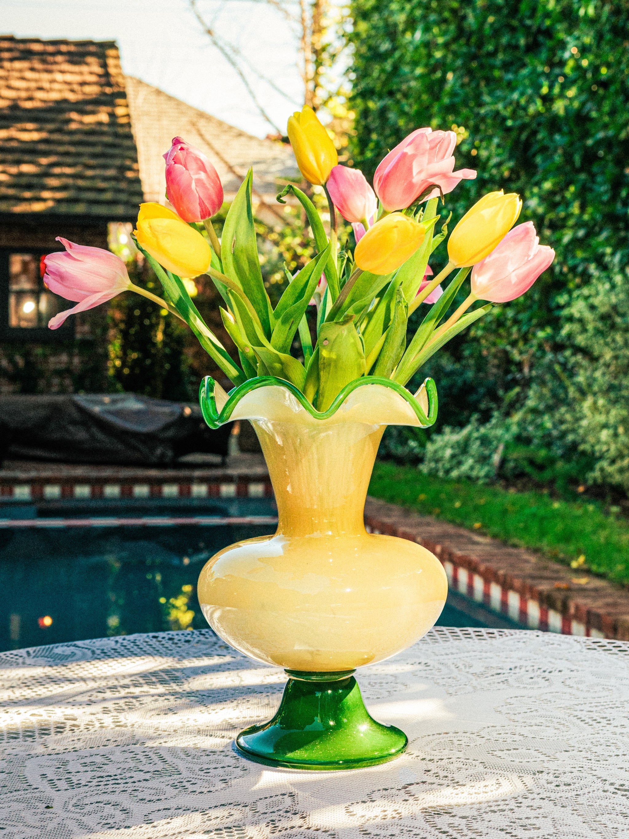 Verdant Crest Duo Vases, Set of 2