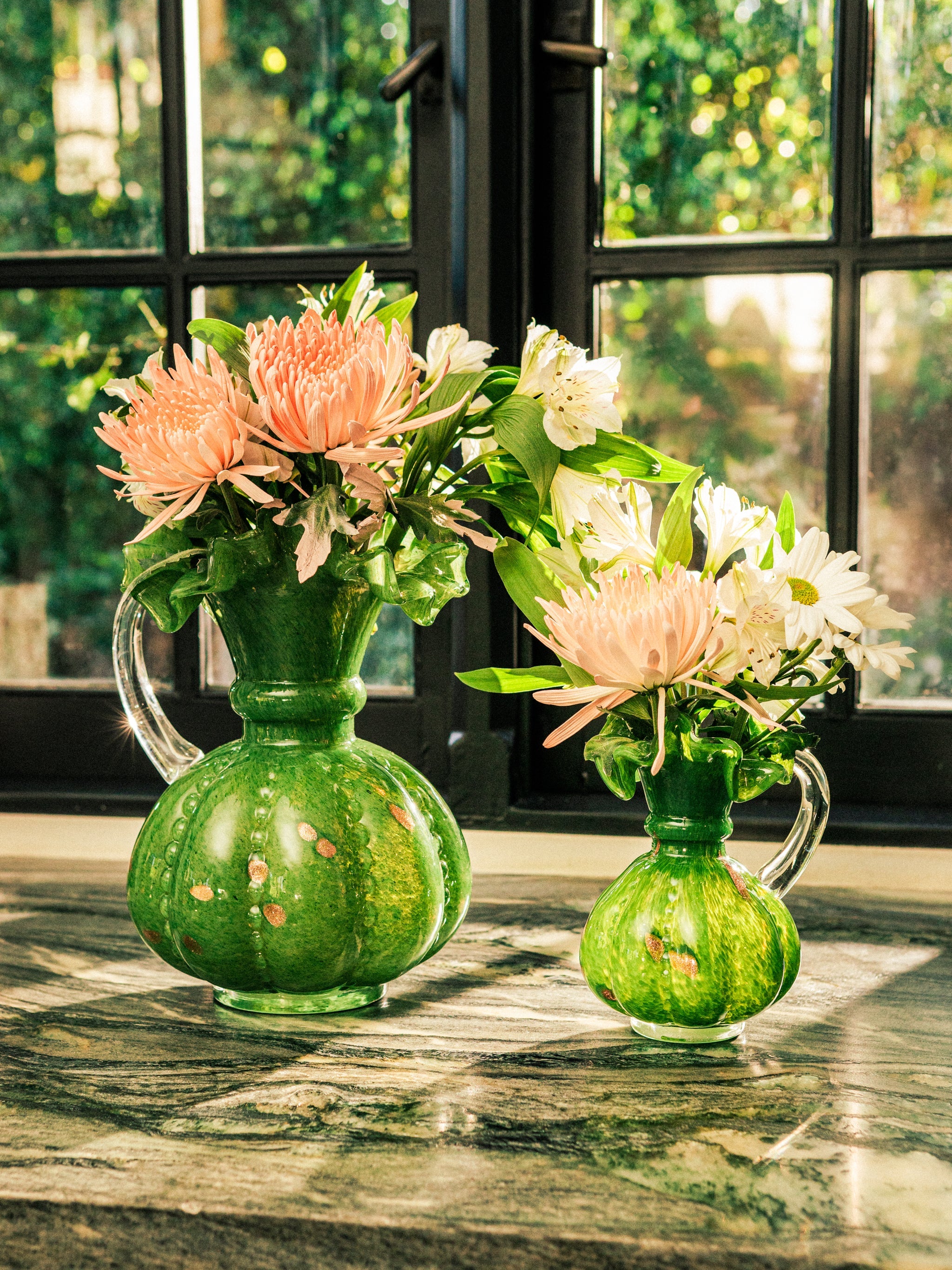 Twilight to Dawn Ruffled Vases Set of 3, Large