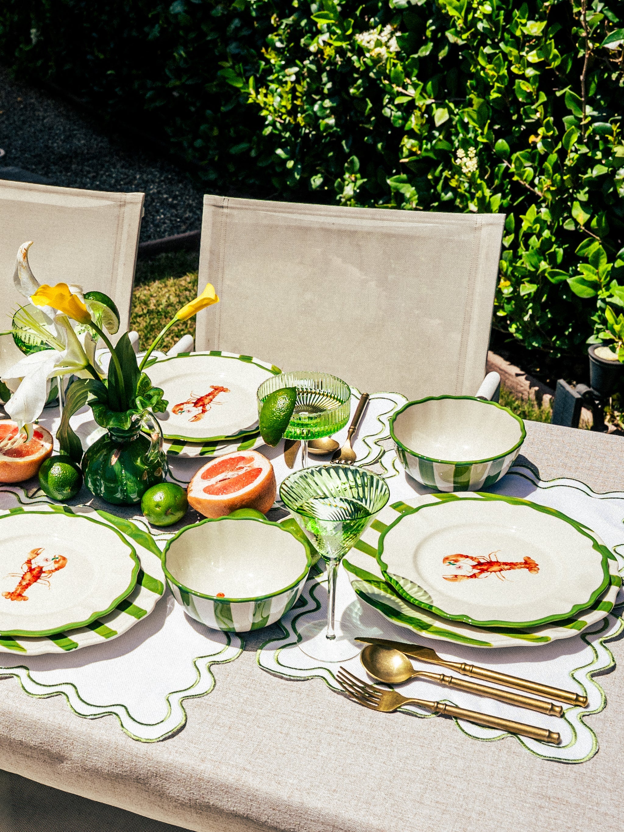 Garden Feast Dinnerware Set of 12, Green