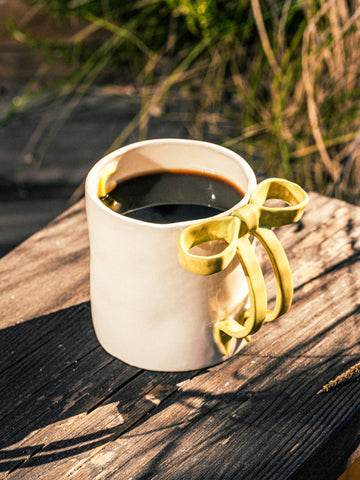 BowKnot Coffee Mug, Olive Green