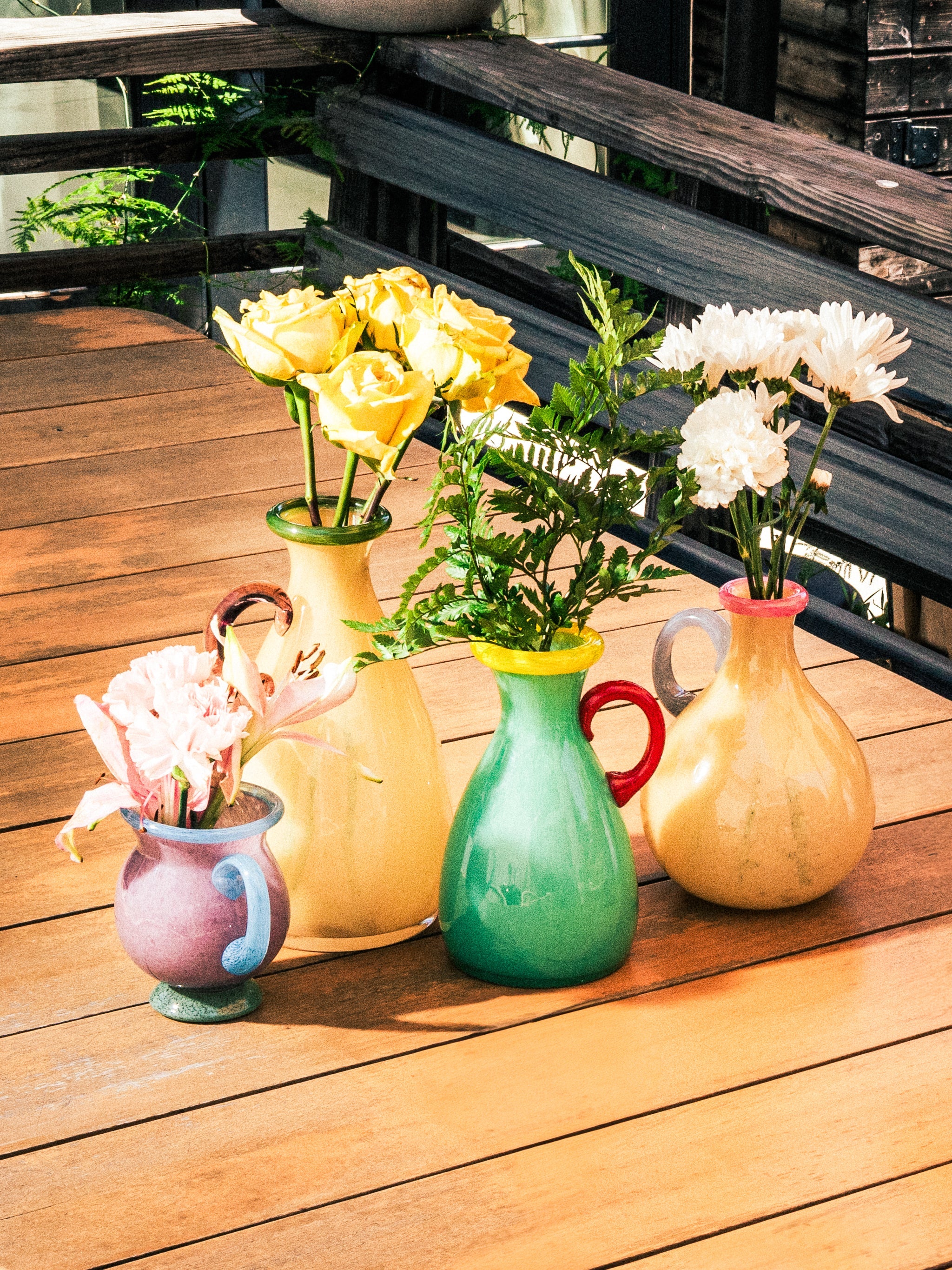 Pastel Pitcher Vases Set of 4