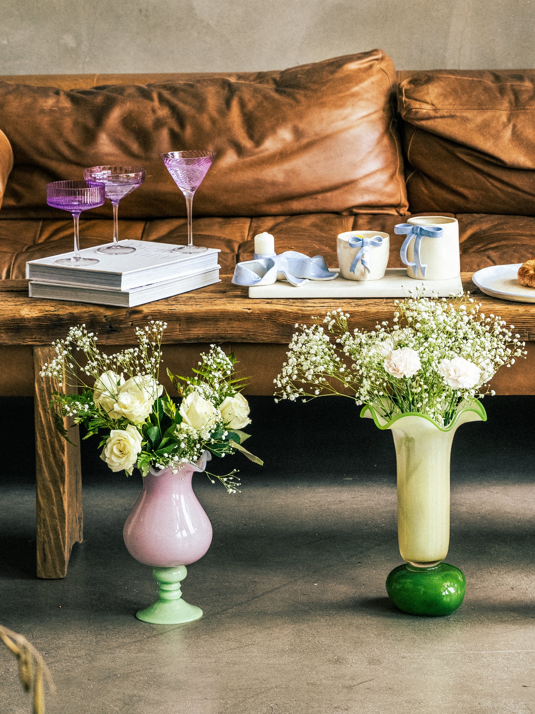 Verdant Crest Duo Vases, Set of 2